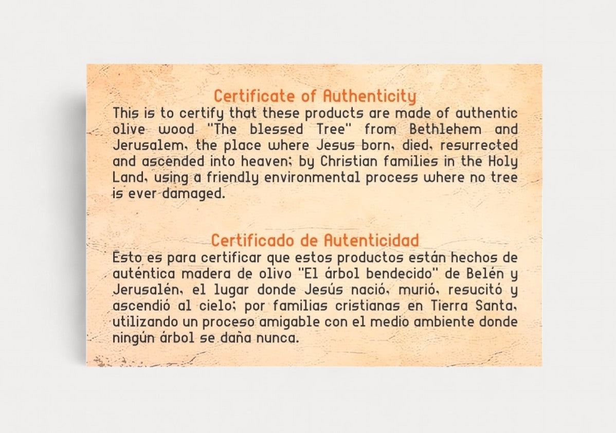 Olive Wood St. George with 14 Station