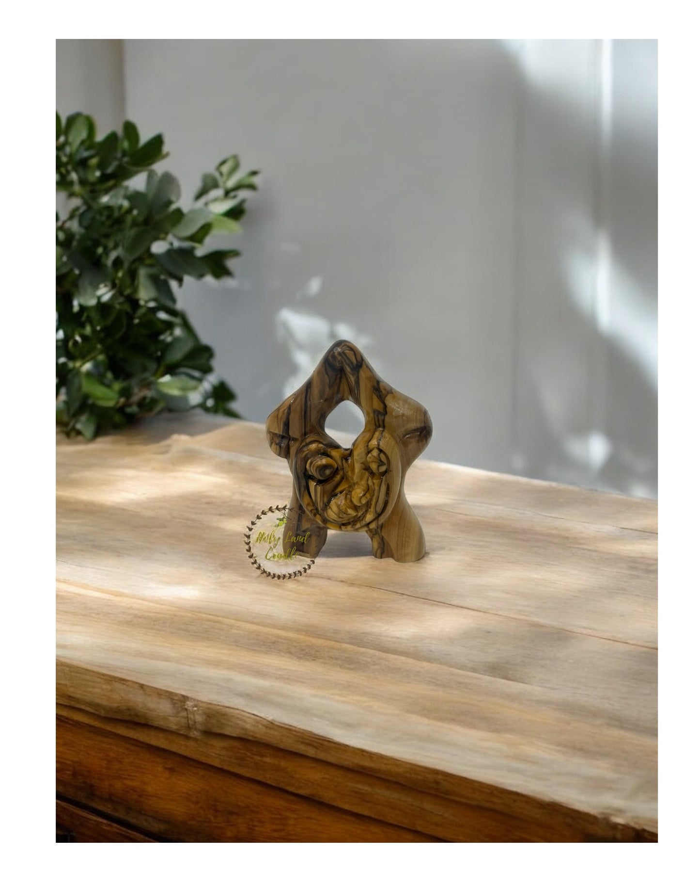 Olive Wood Holy Family in Star Shape