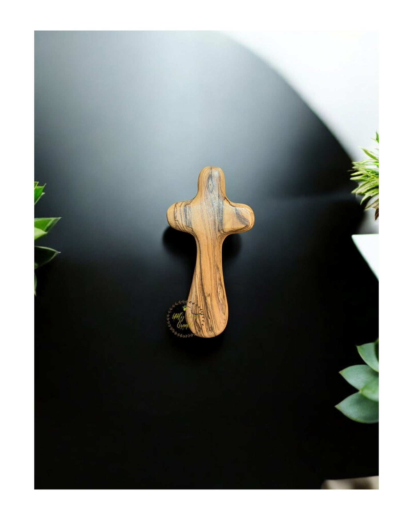 Olive Wood Holding Cross
