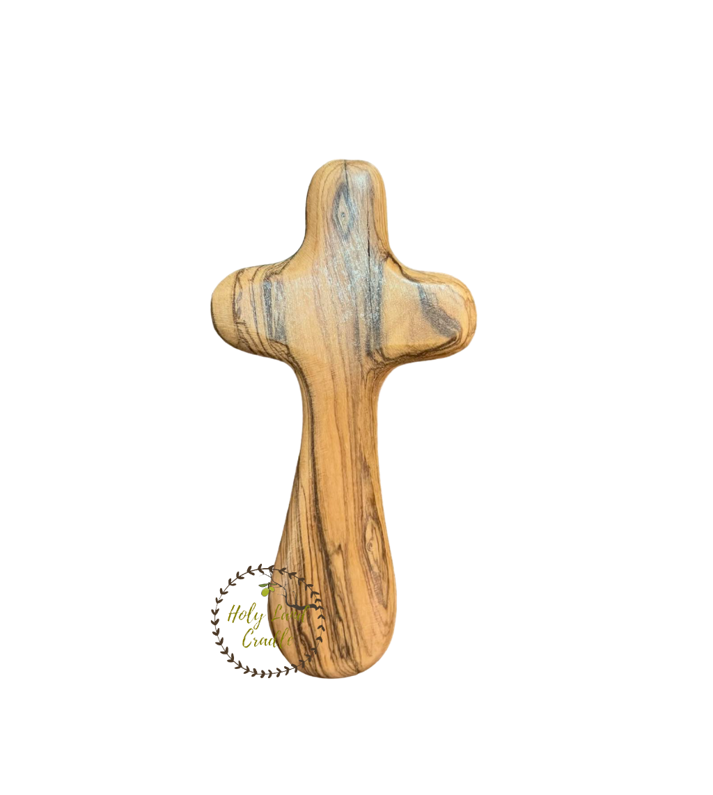 Olive Wood Holding Cross