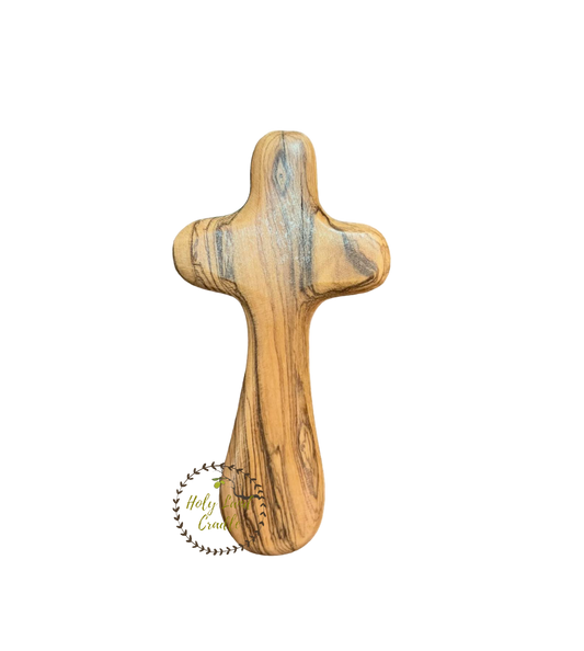Olive Wood Holding Cross
