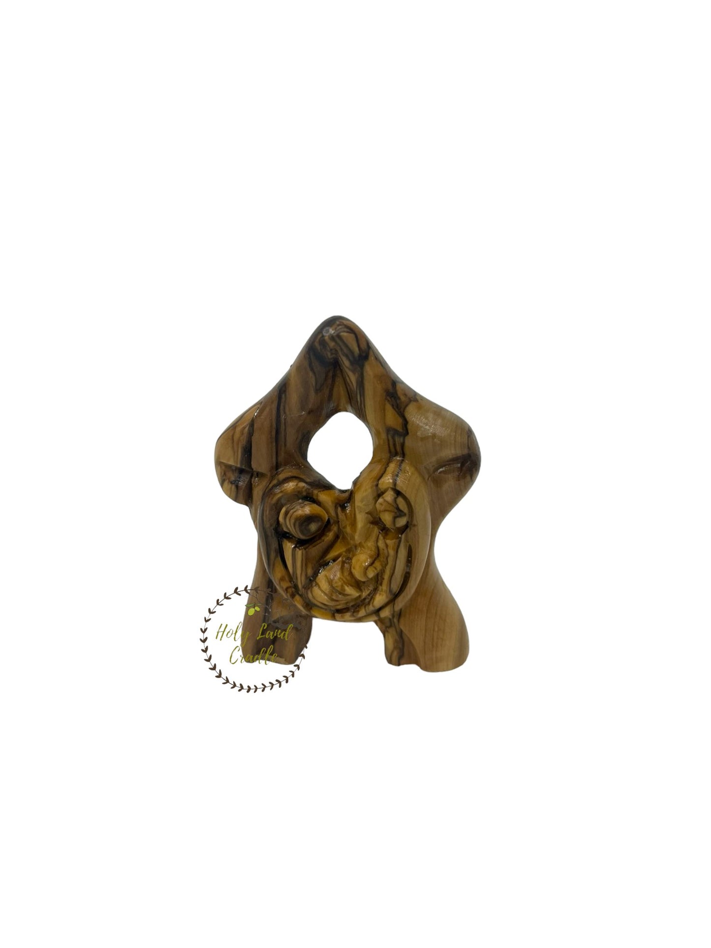Olive Wood Holy Family in Star Shape
