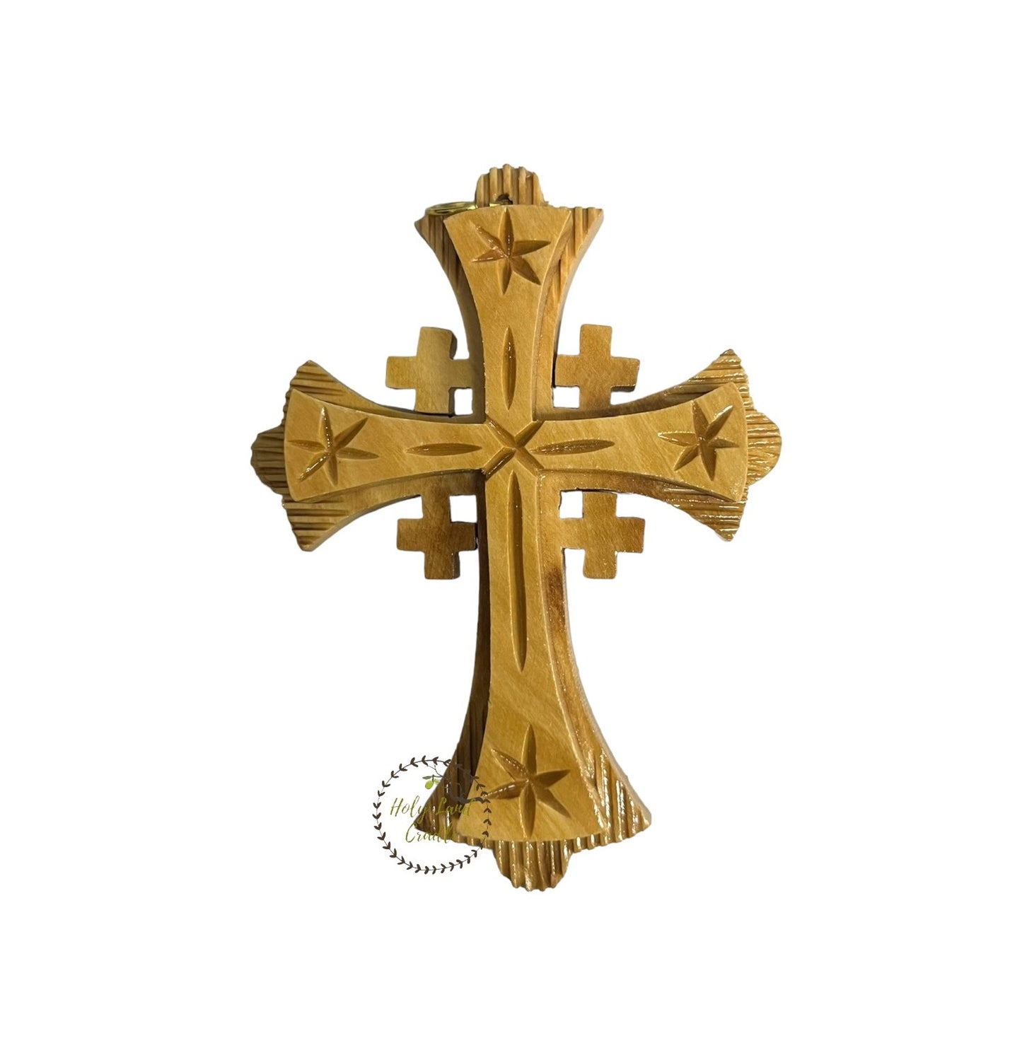 Olive Wood Jerusalem Cross