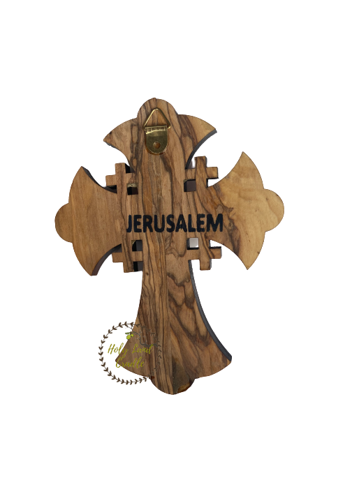 Olive Wood Jerusalem Cross