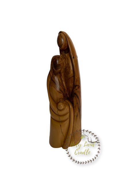 Olive Wood Abstract Holy Family