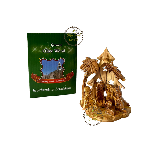 Olive Wood Nativity Scene