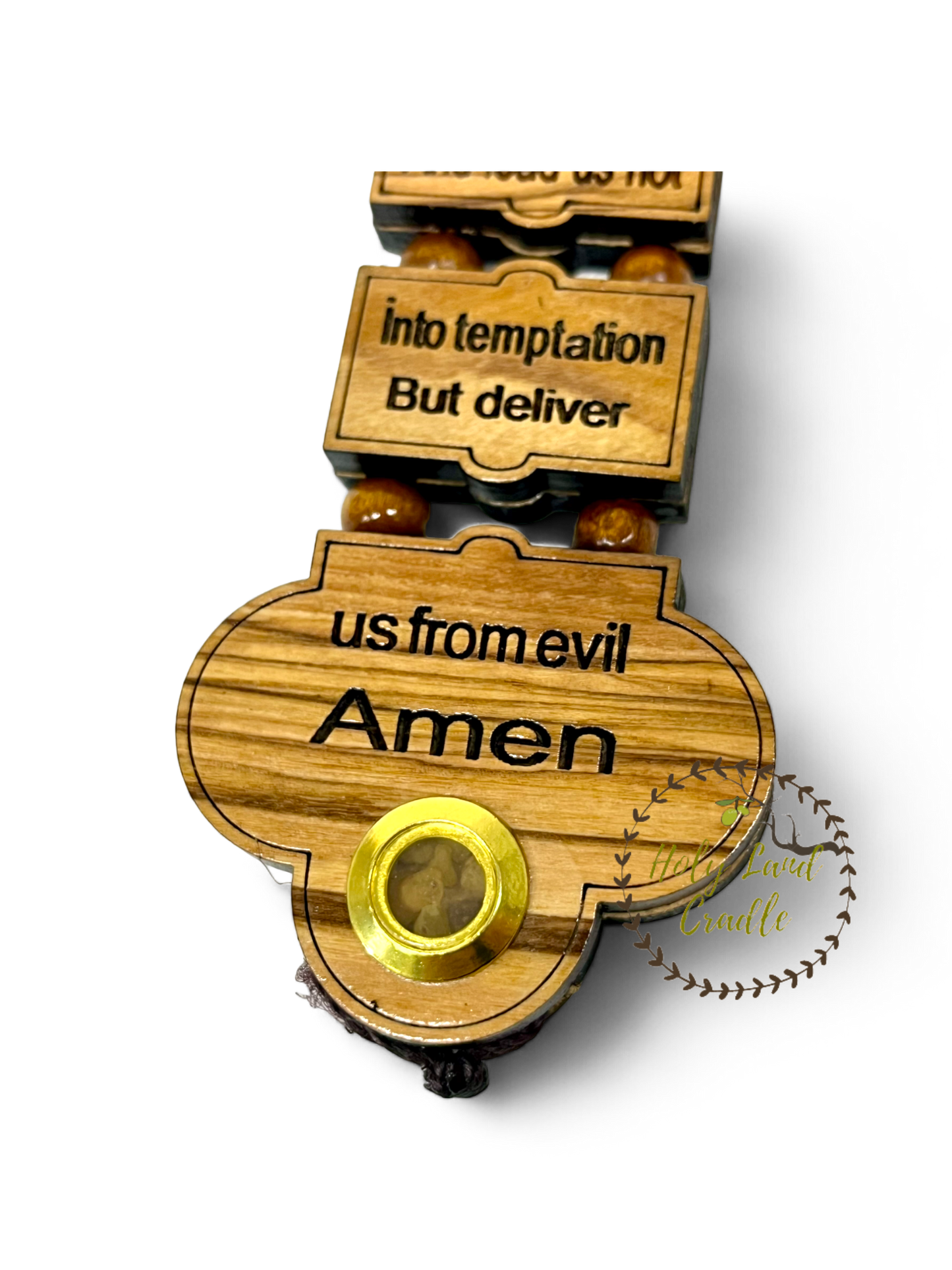 Olive Wood The Lord's Prayer Cross