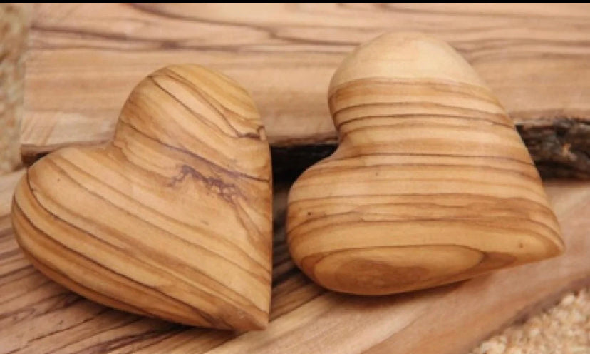 Olive Wood Holy Land Holding Heart
