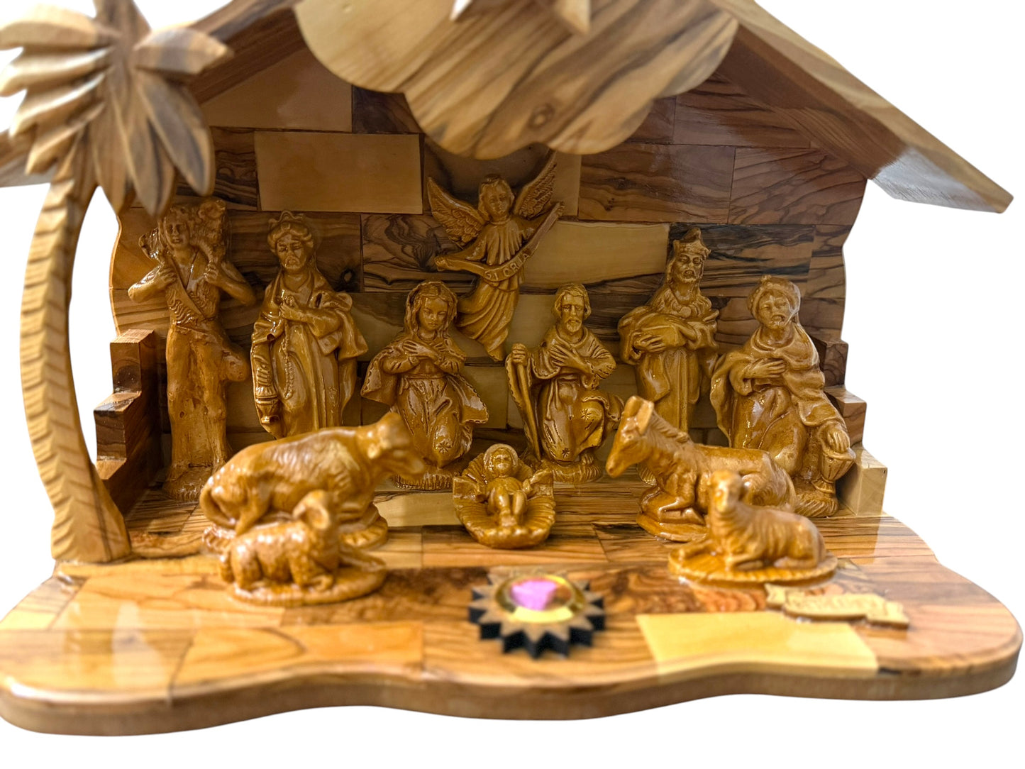 Olive Wood Musical Nativity Scene IV-P