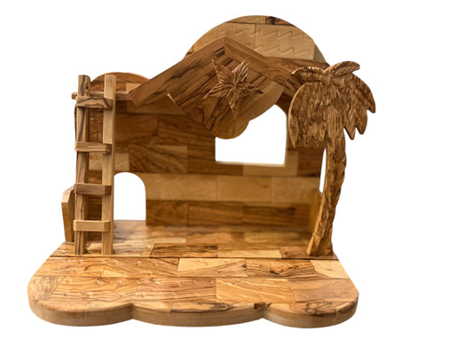 Olive Wood Musical Nativity Scene | Empty