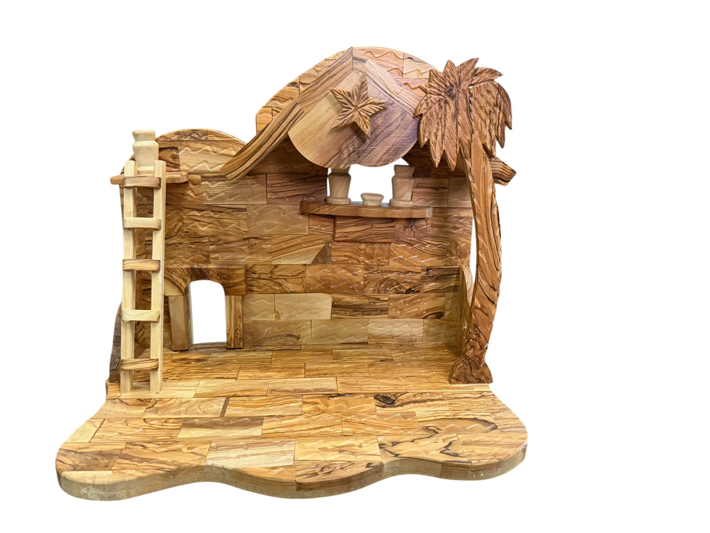 Olive Wood Musical Nativity Scene | Empty