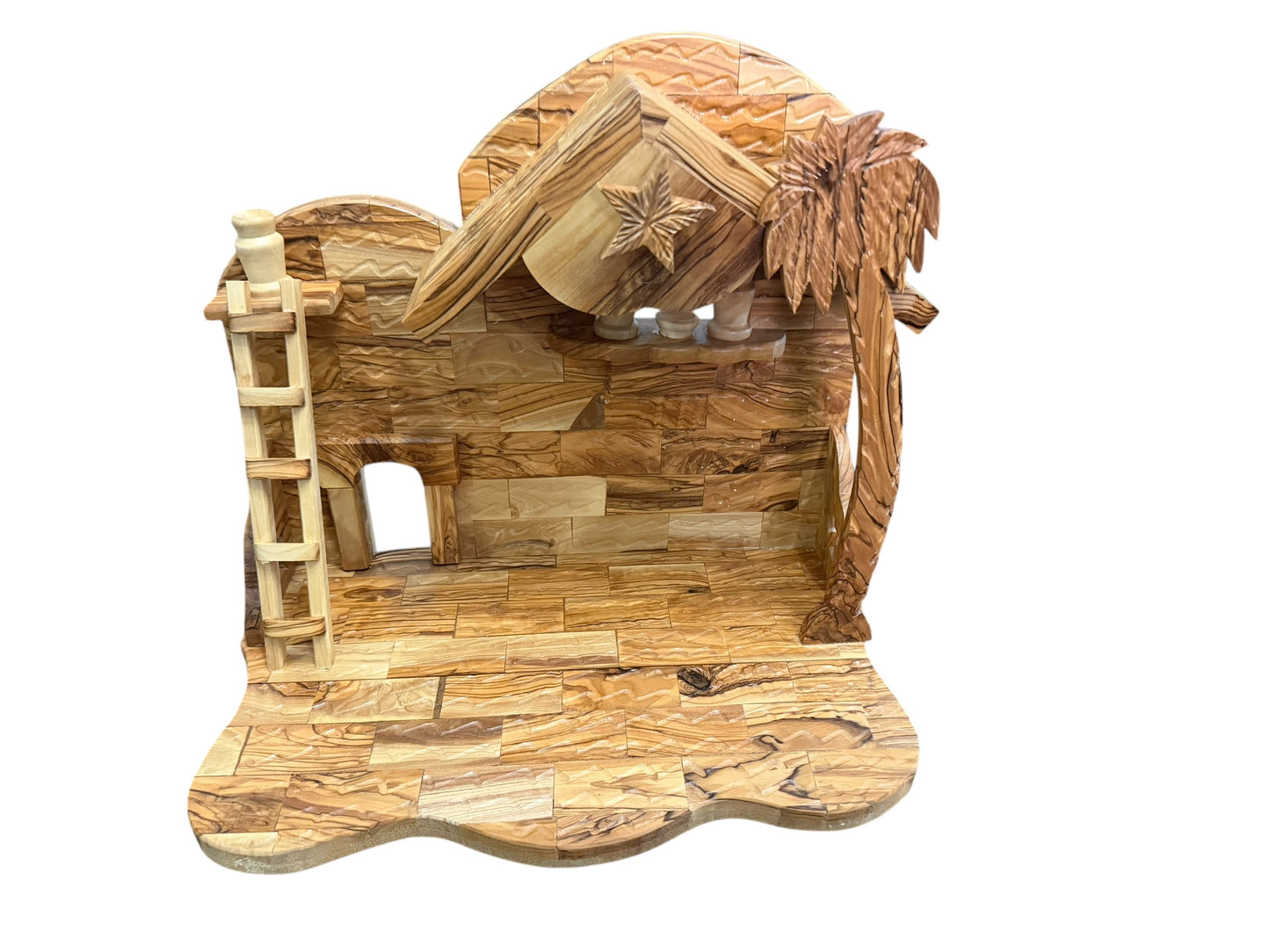 Olive Wood Musical Nativity Scene | Empty