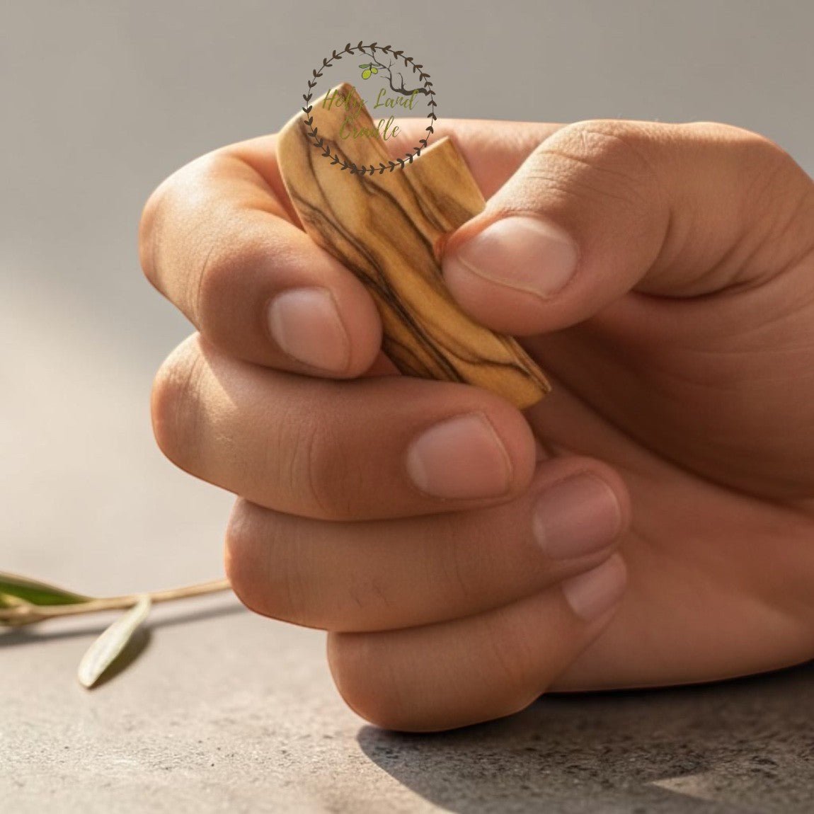 Holy Land Thumb Comfort Olive Wood Crosses, Set of 3 - Holy Land Cradle
