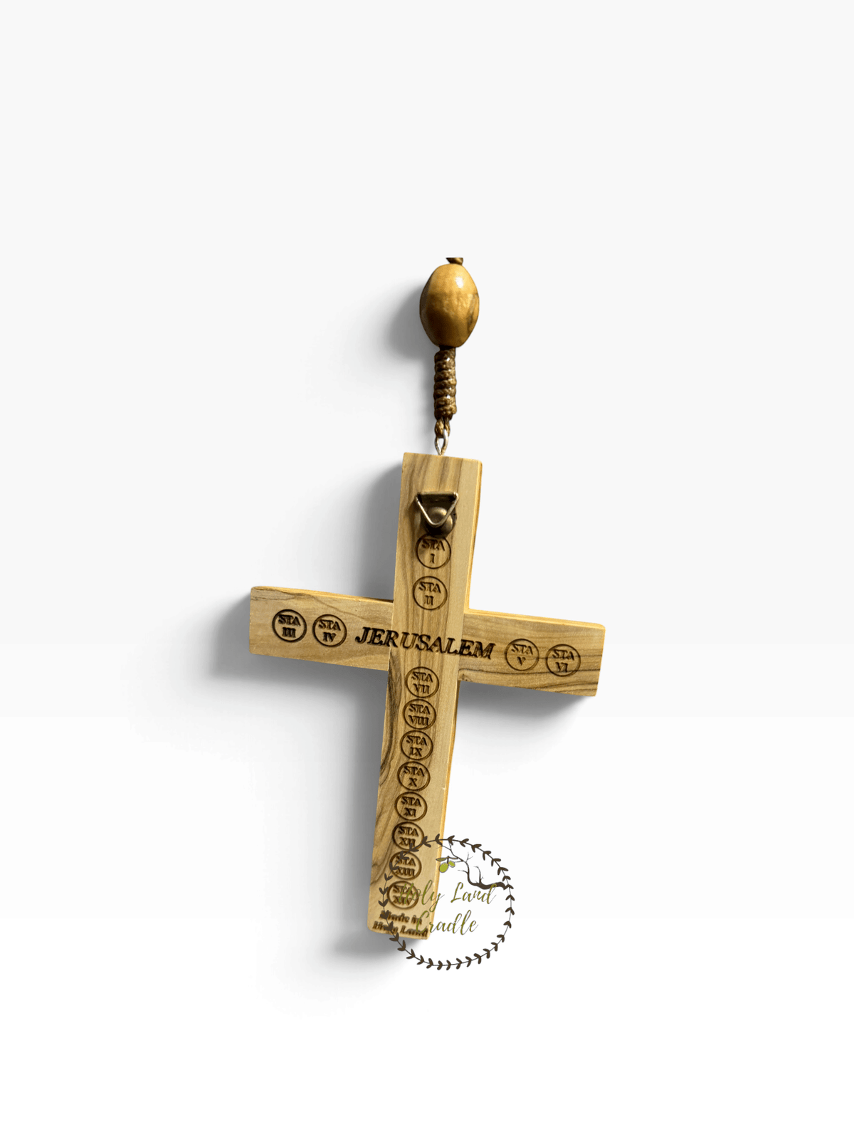 Holy Land Olive Wood Wall Rosary — God Bless Our Home - Holy Land Cradle