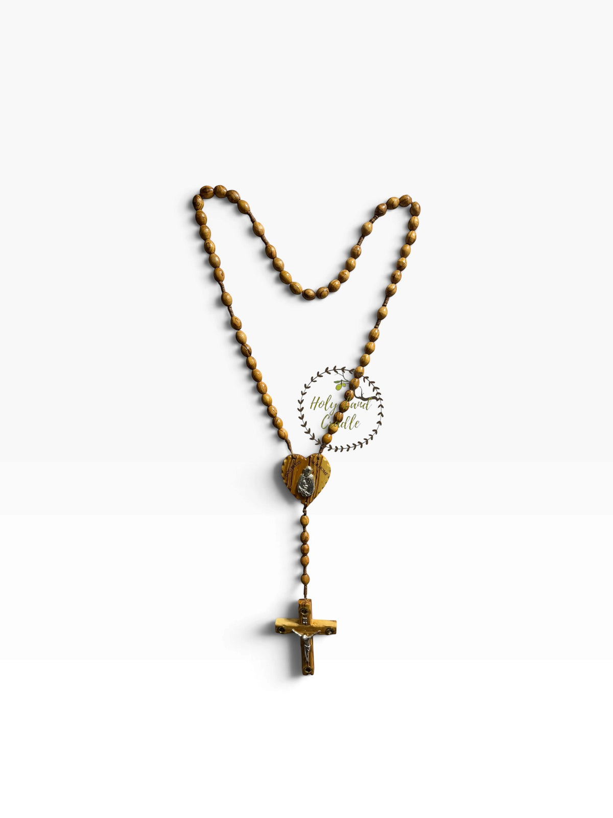 Holy Land Olive Wood Wall Rosary — God Bless Our Home - Holy Land Cradle