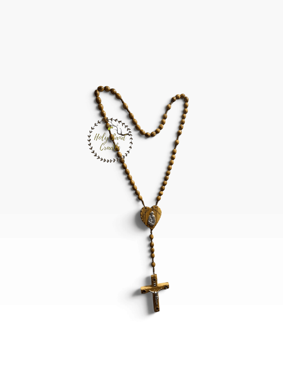 Holy Land Olive Wood Wall Rosary — God Bless Our Home - Holy Land Cradle