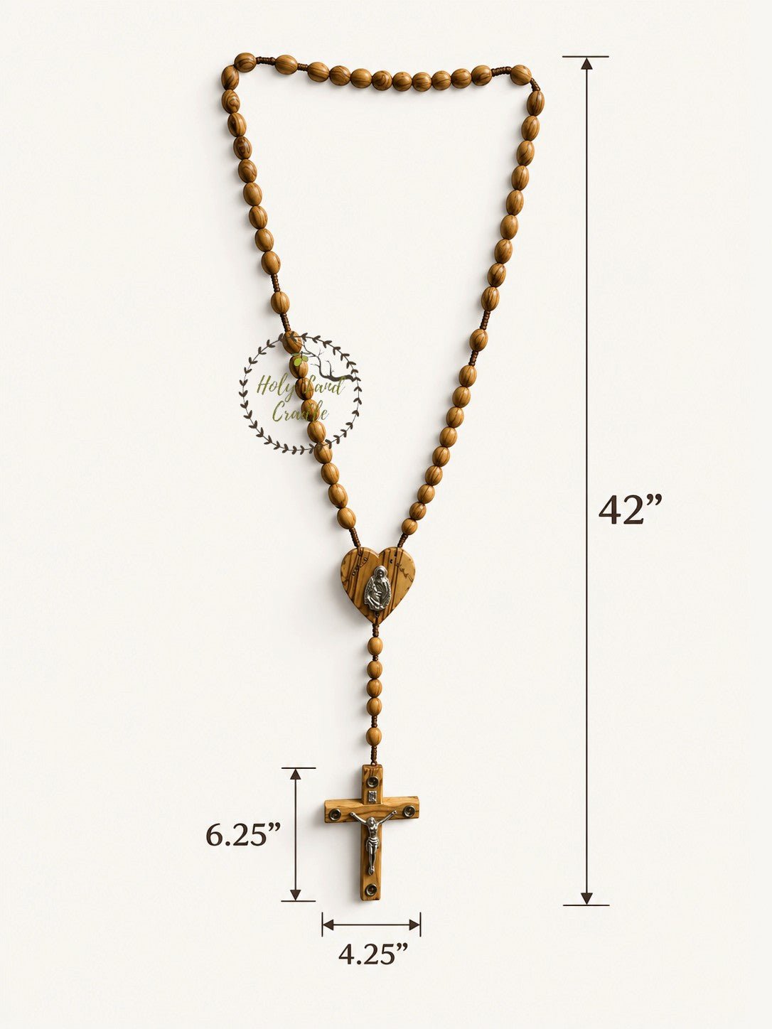 Holy Land Olive Wood Wall Rosary — God Bless Our Home - Holy Land Cradle