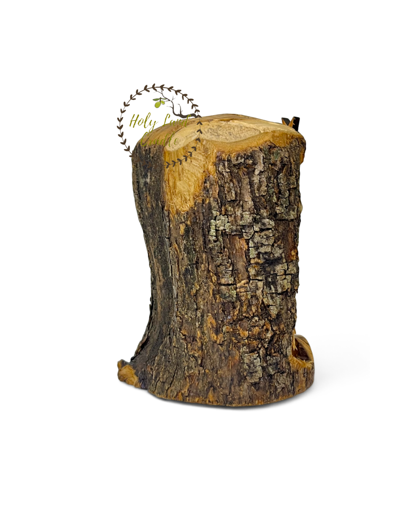 Olive Wood Nativity with Natural Bark