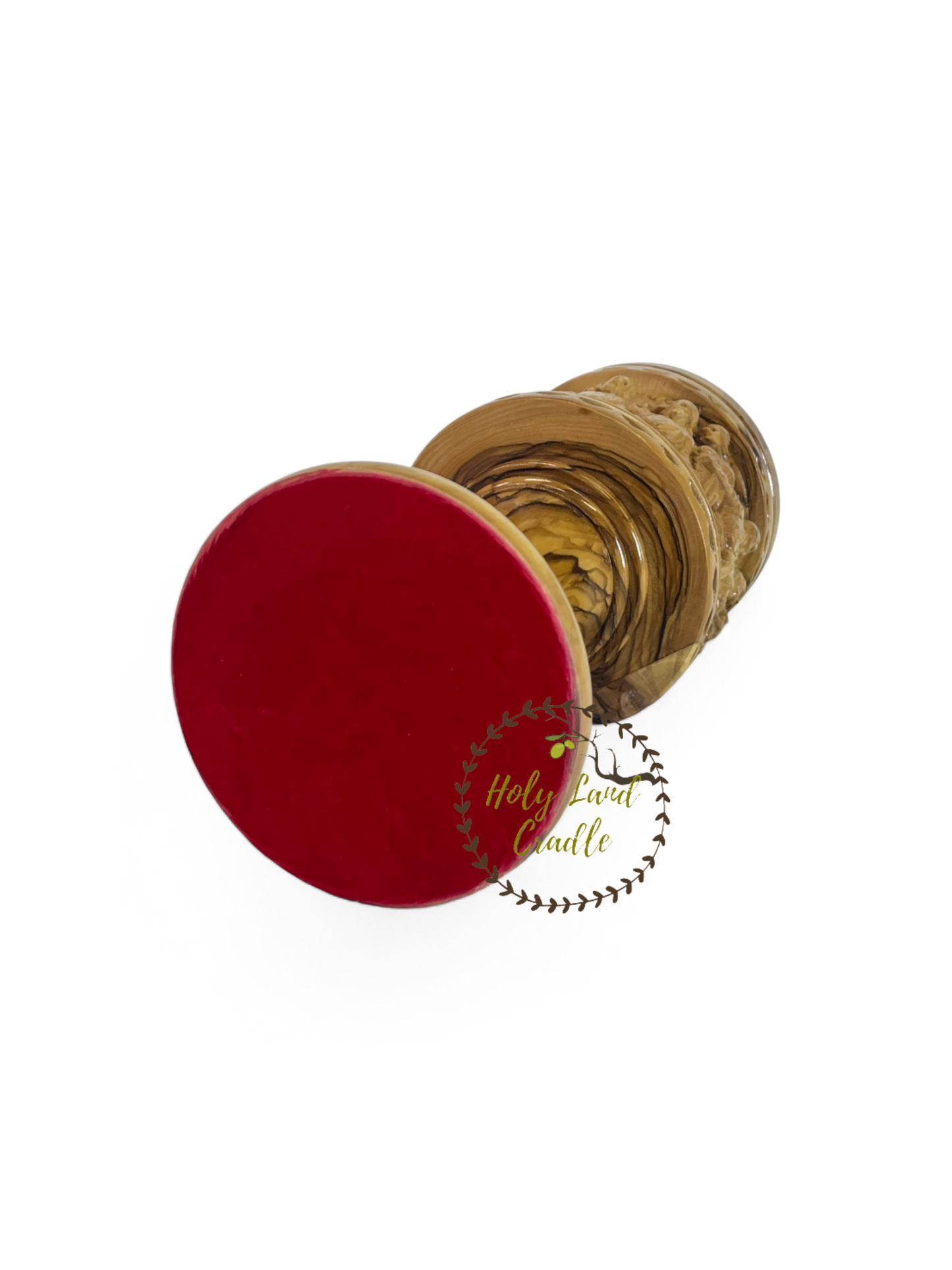 Olive Wood Chalice Last supper & Jerusalem Cross Carved