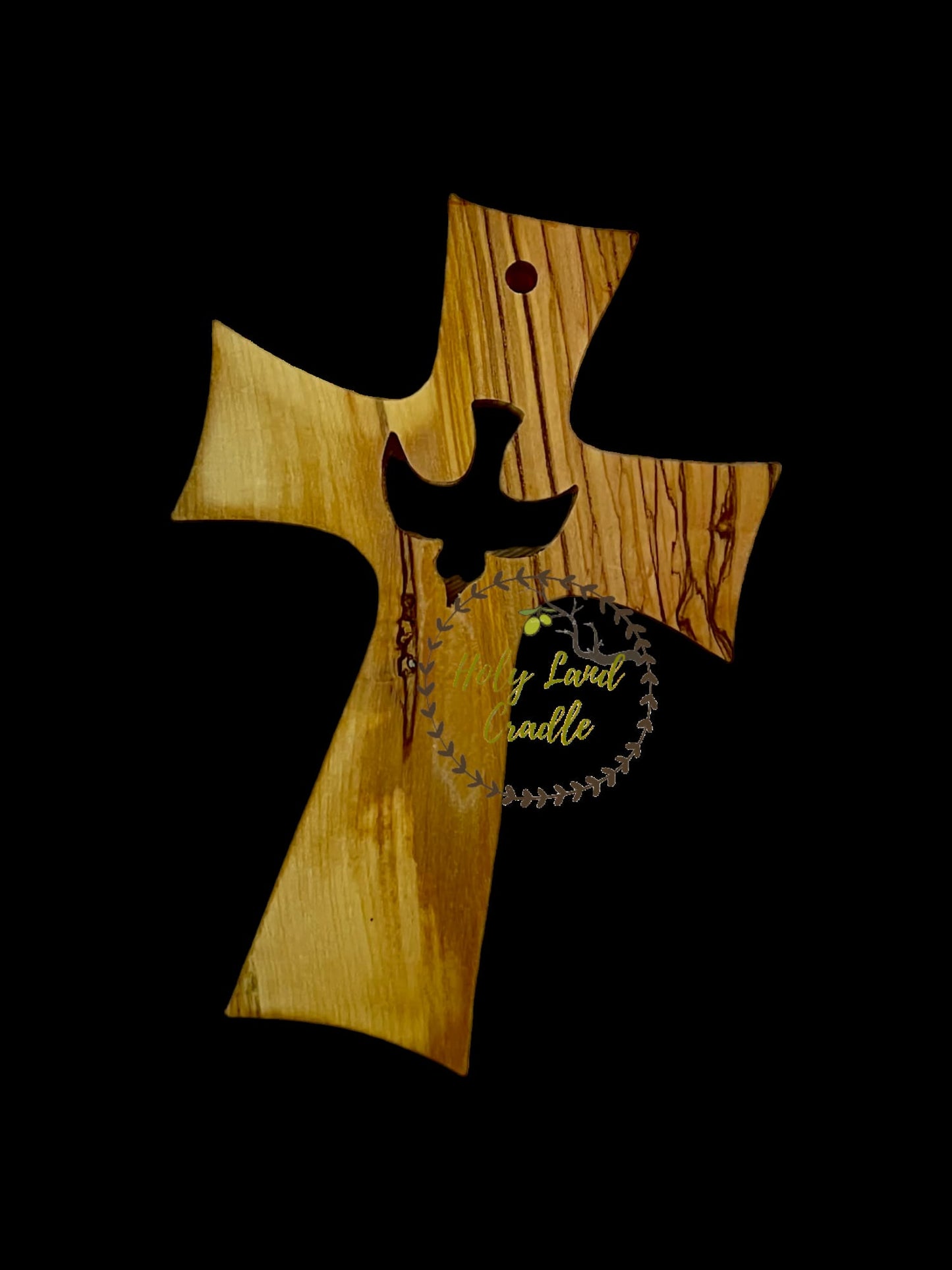 Olive Wood Cross with Peace Dove