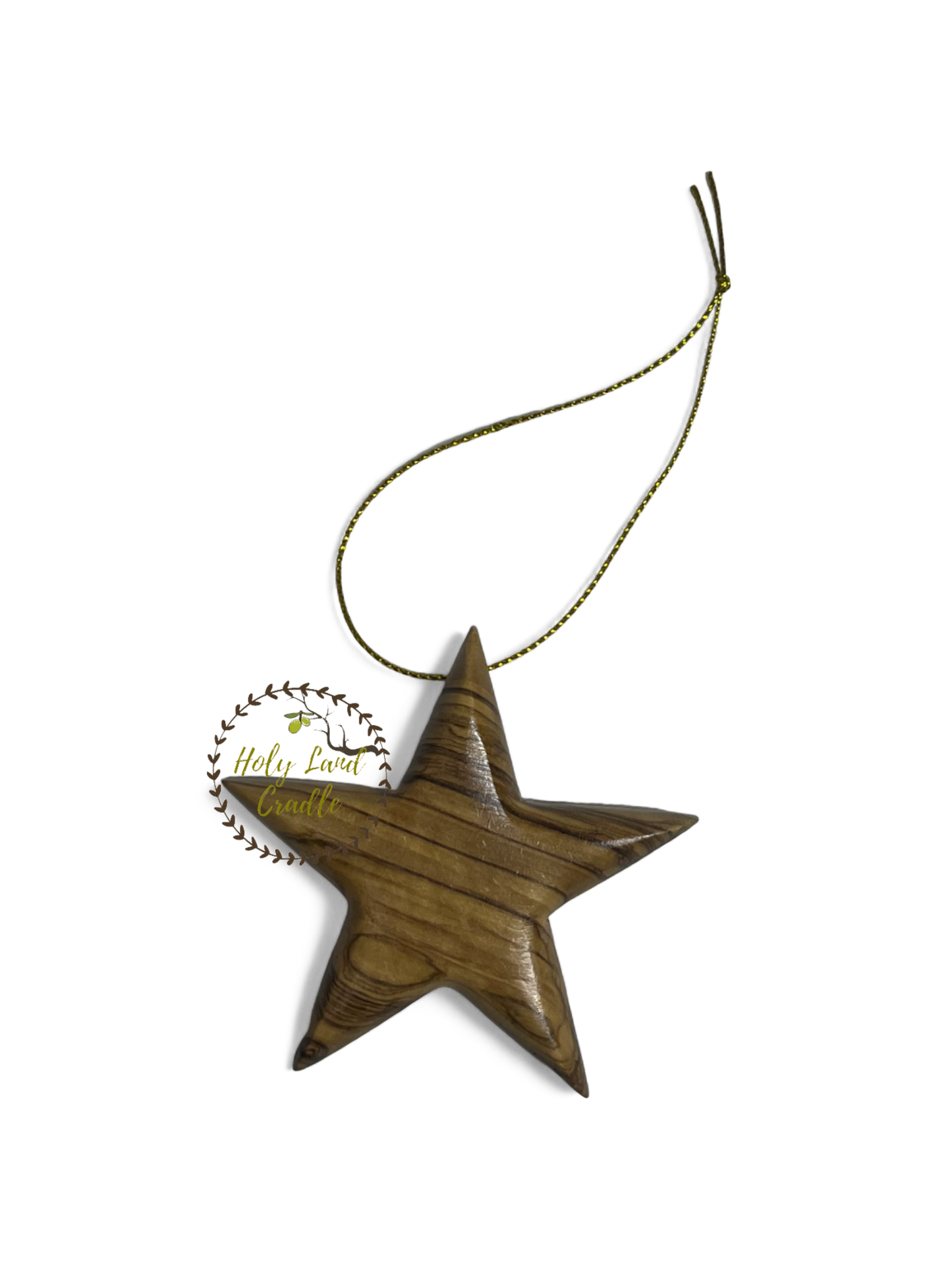 Olive Wood Star Ornament