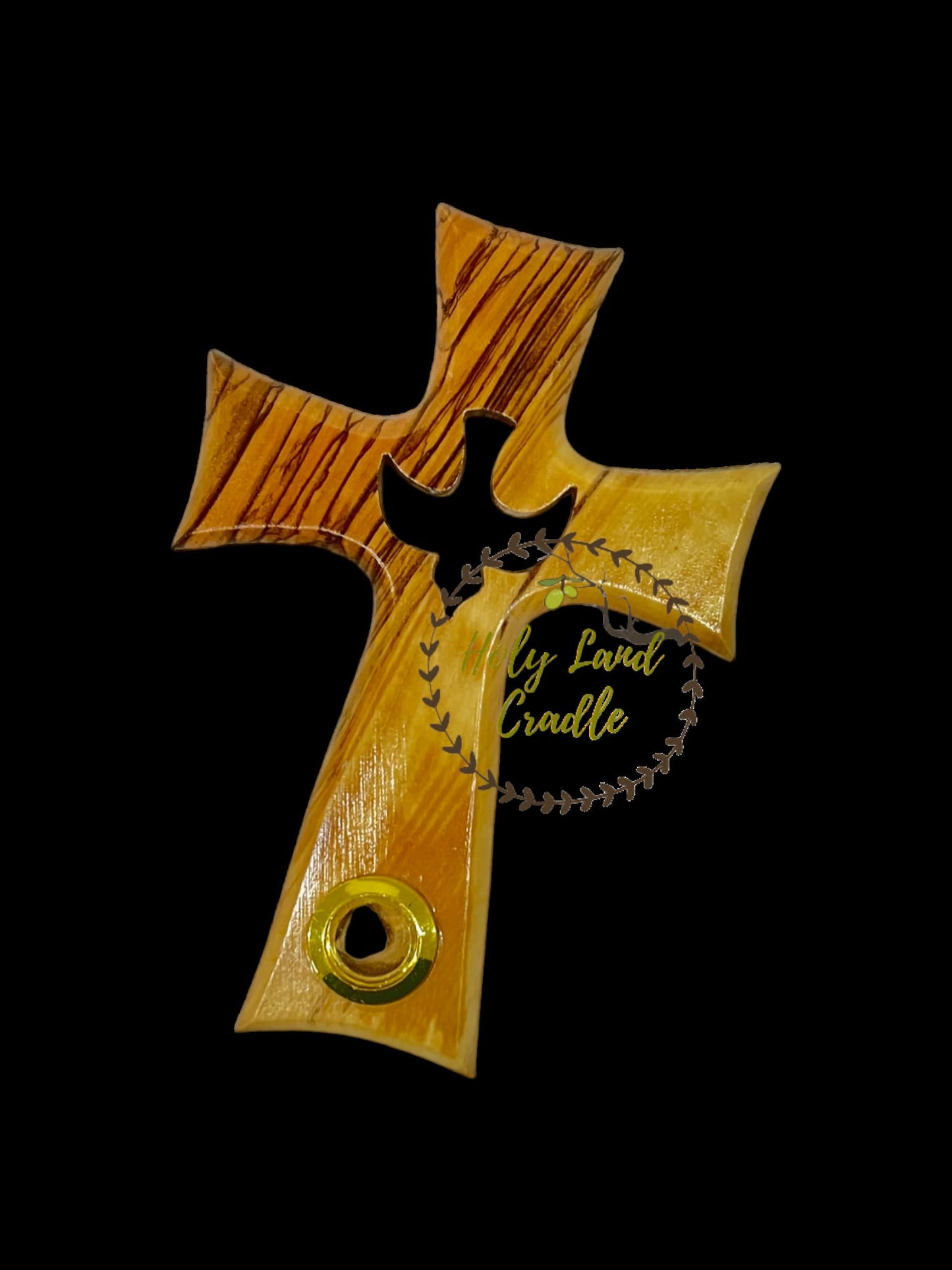 Olive Wood Cross with Peace Dove