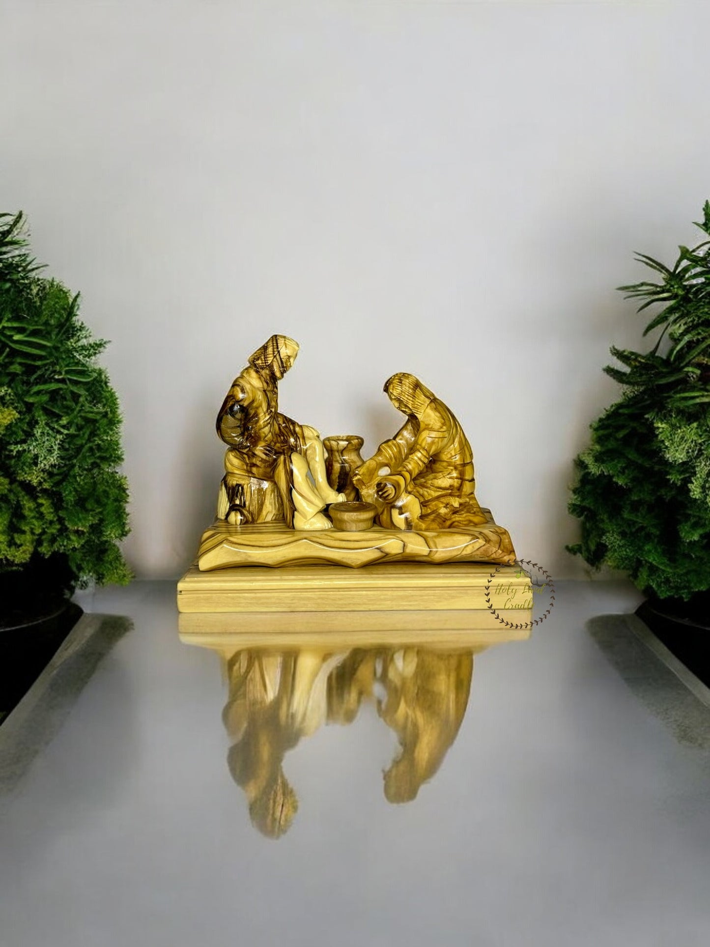 Olive Wood Jesus Washing The Disciples Feet Hand carved