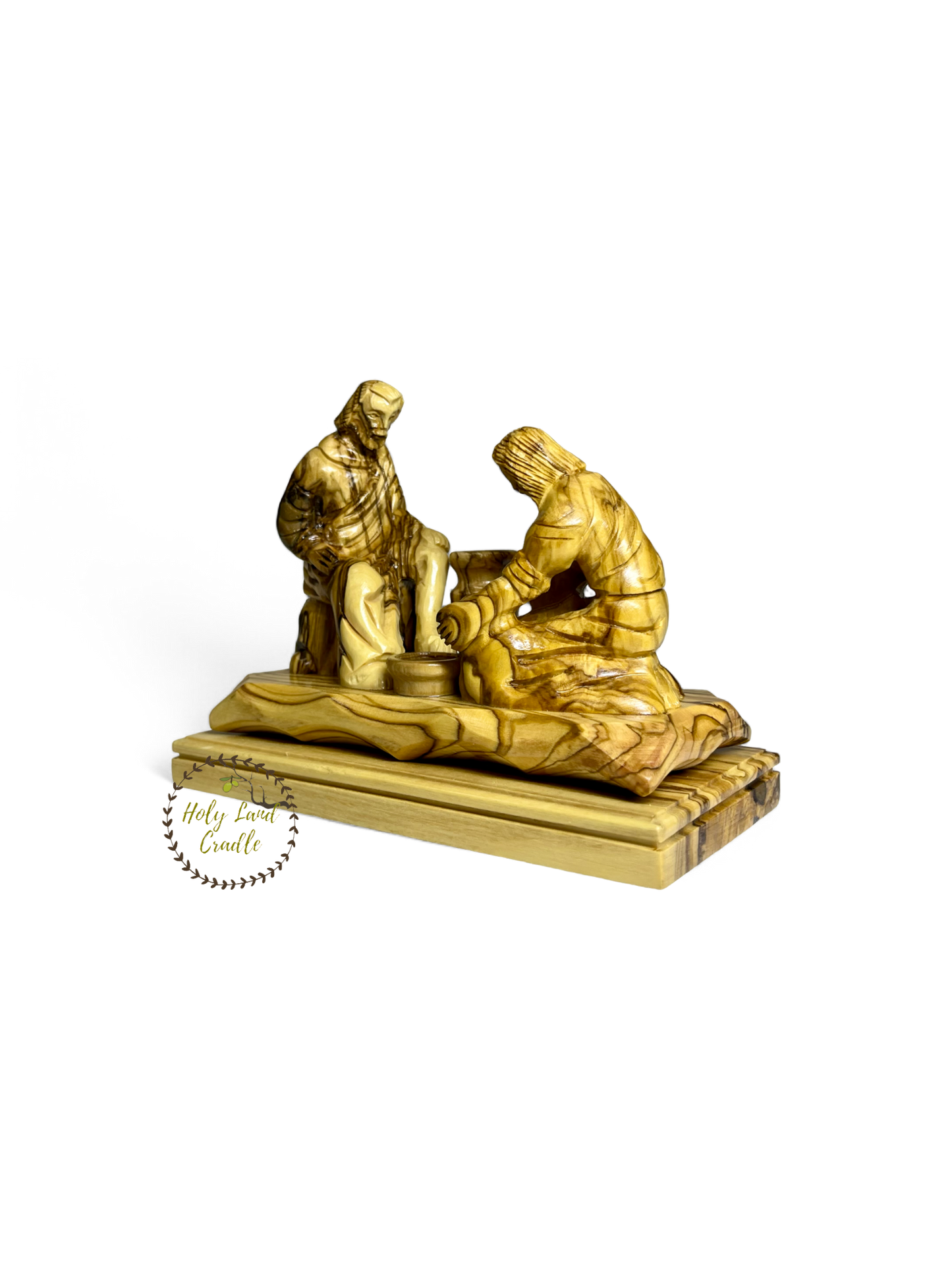 Olive Wood Jesus Washing The Disciples Feet Hand carved