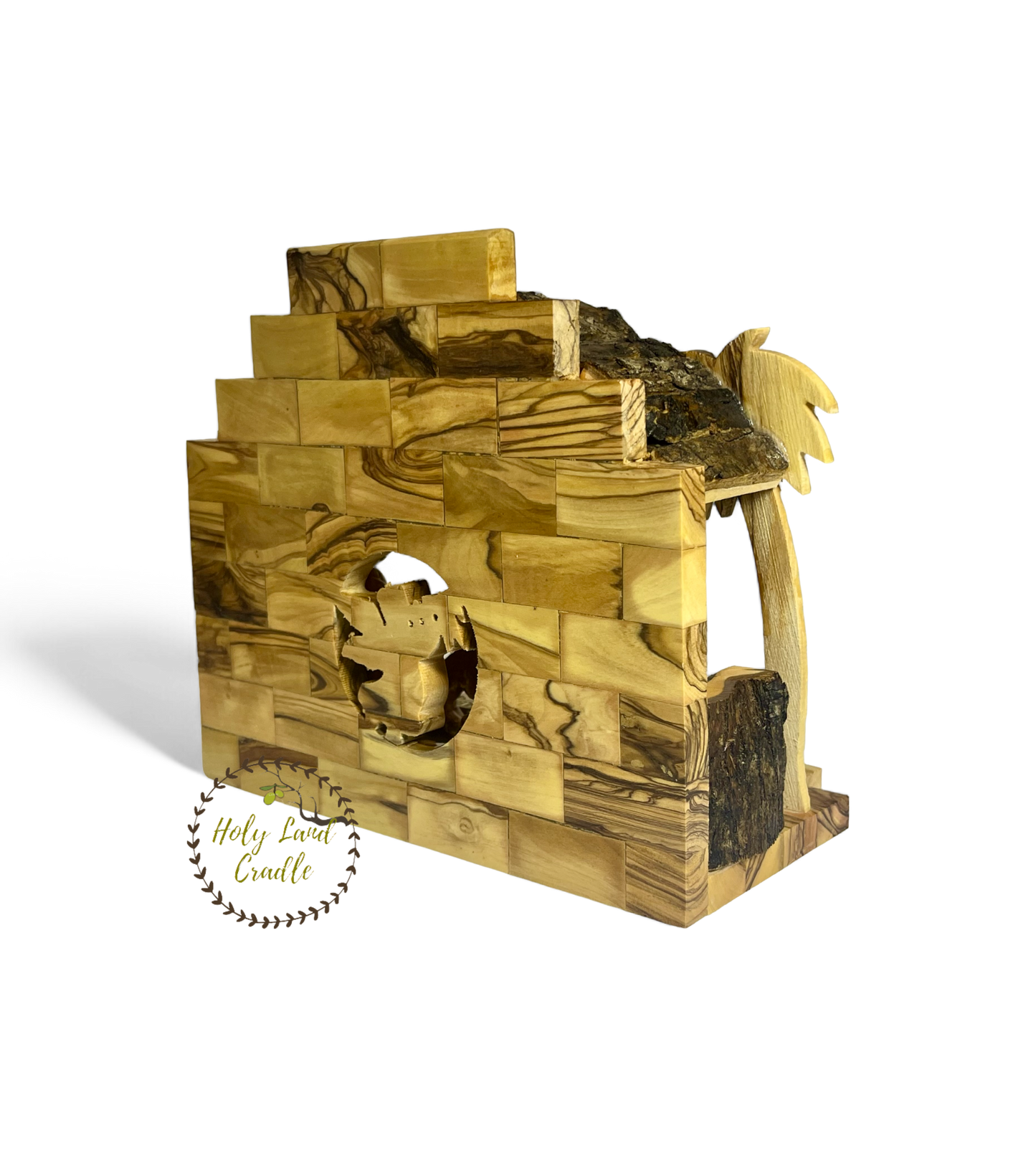 Olive Wood Musical Nativity Scene