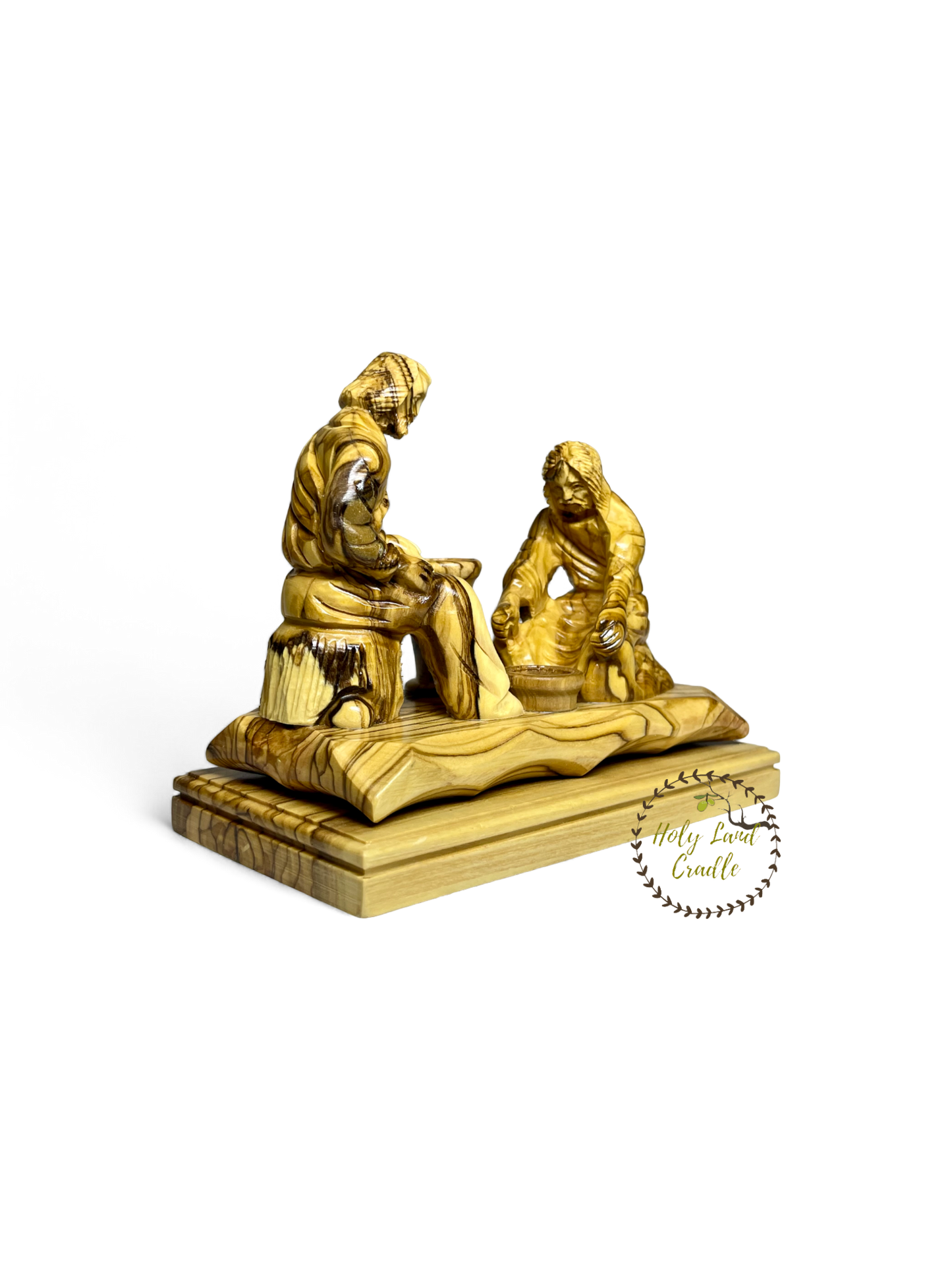 Olive Wood Jesus Washing The Disciples Feet Hand carved