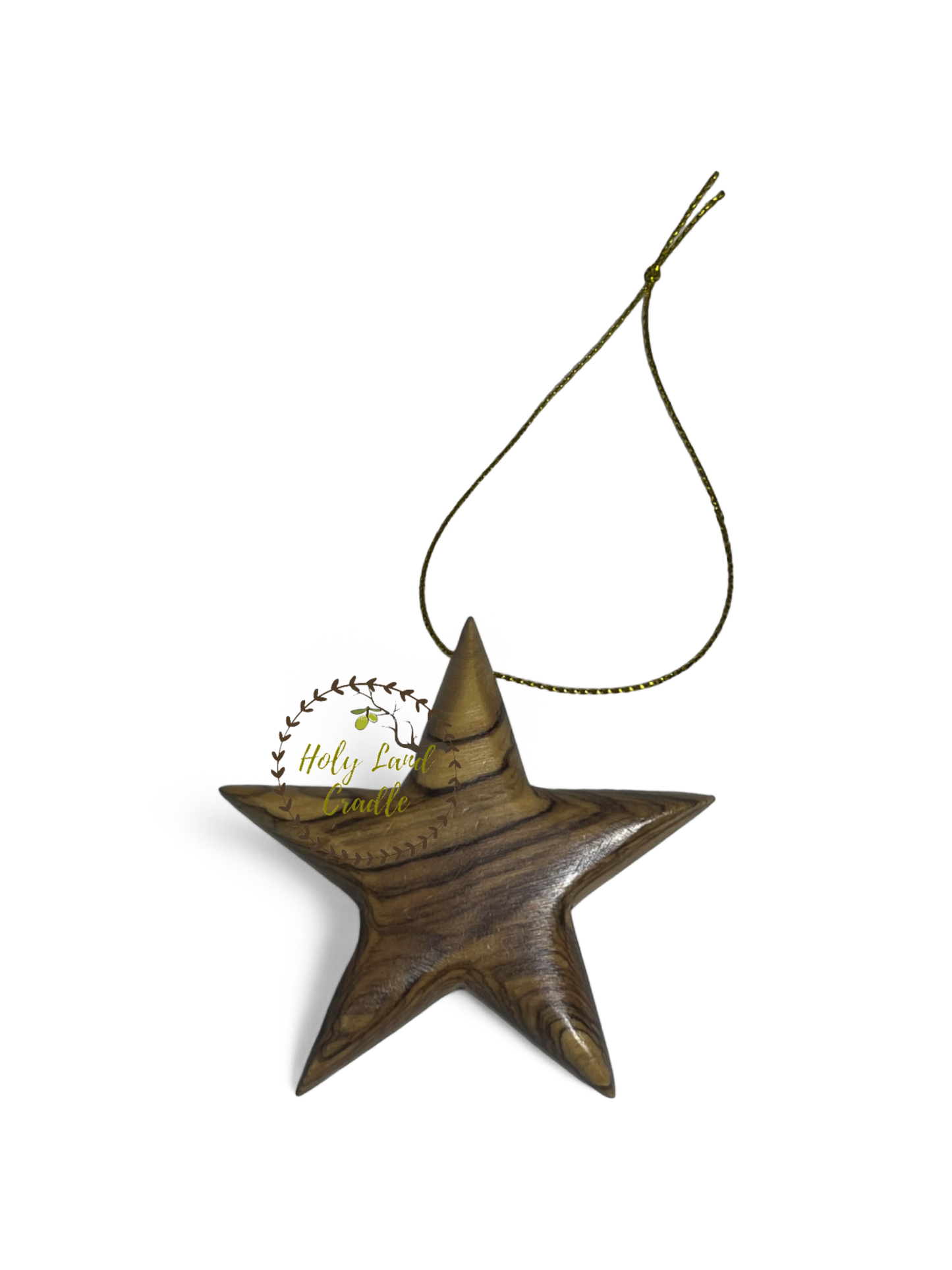 Olive Wood Star Ornament