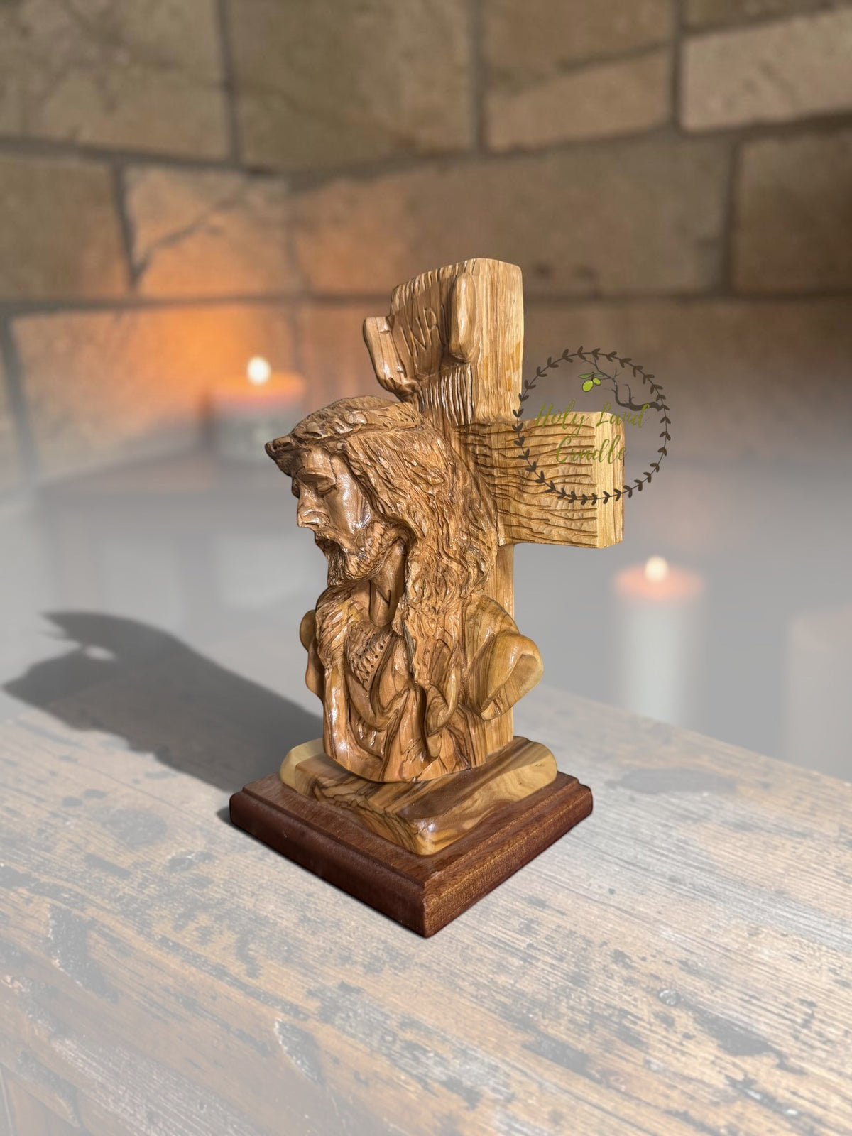 Jesus Christ Face & Bust on a Cross