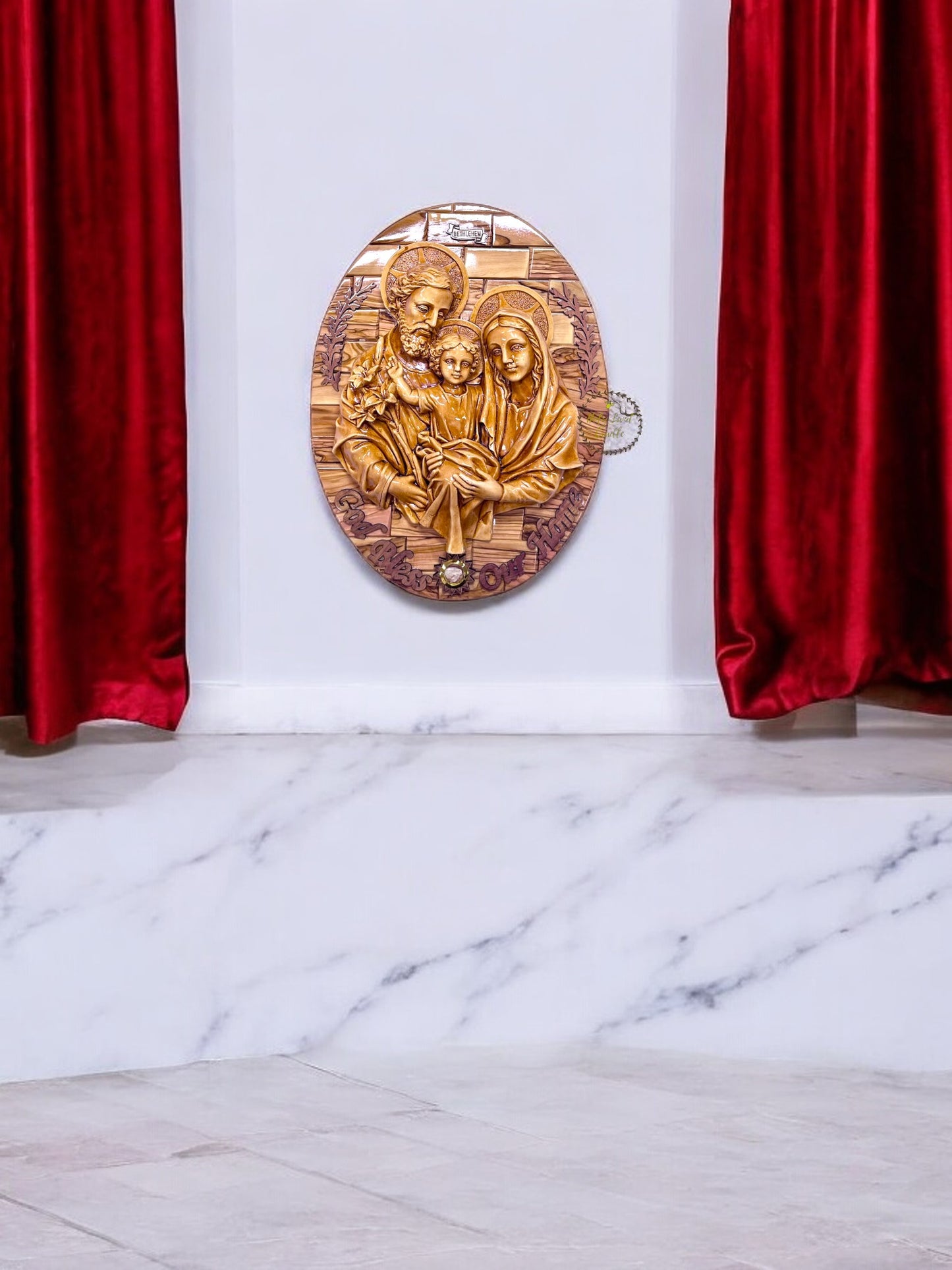 Olive Wood Holy Family