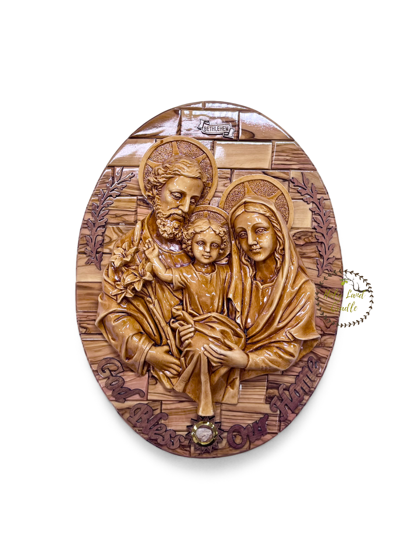 Olive Wood Holy Family