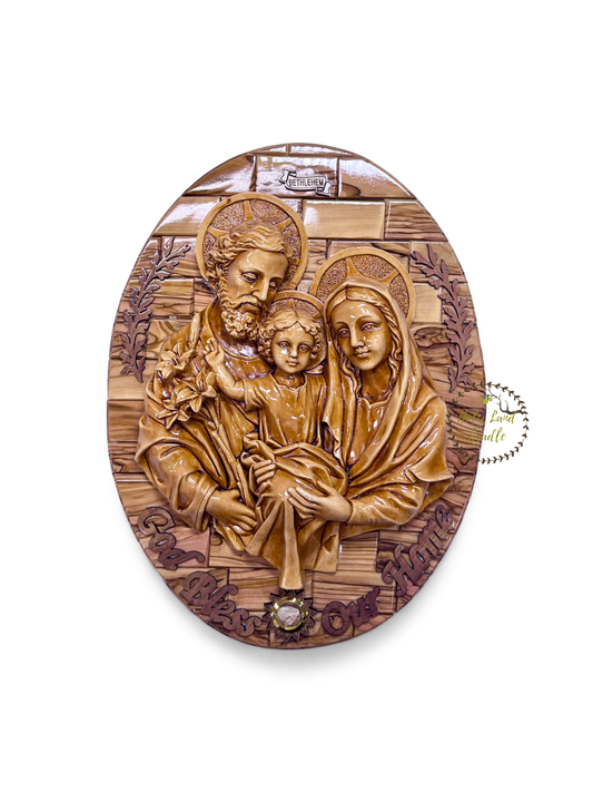 Olive Wood Holy Family