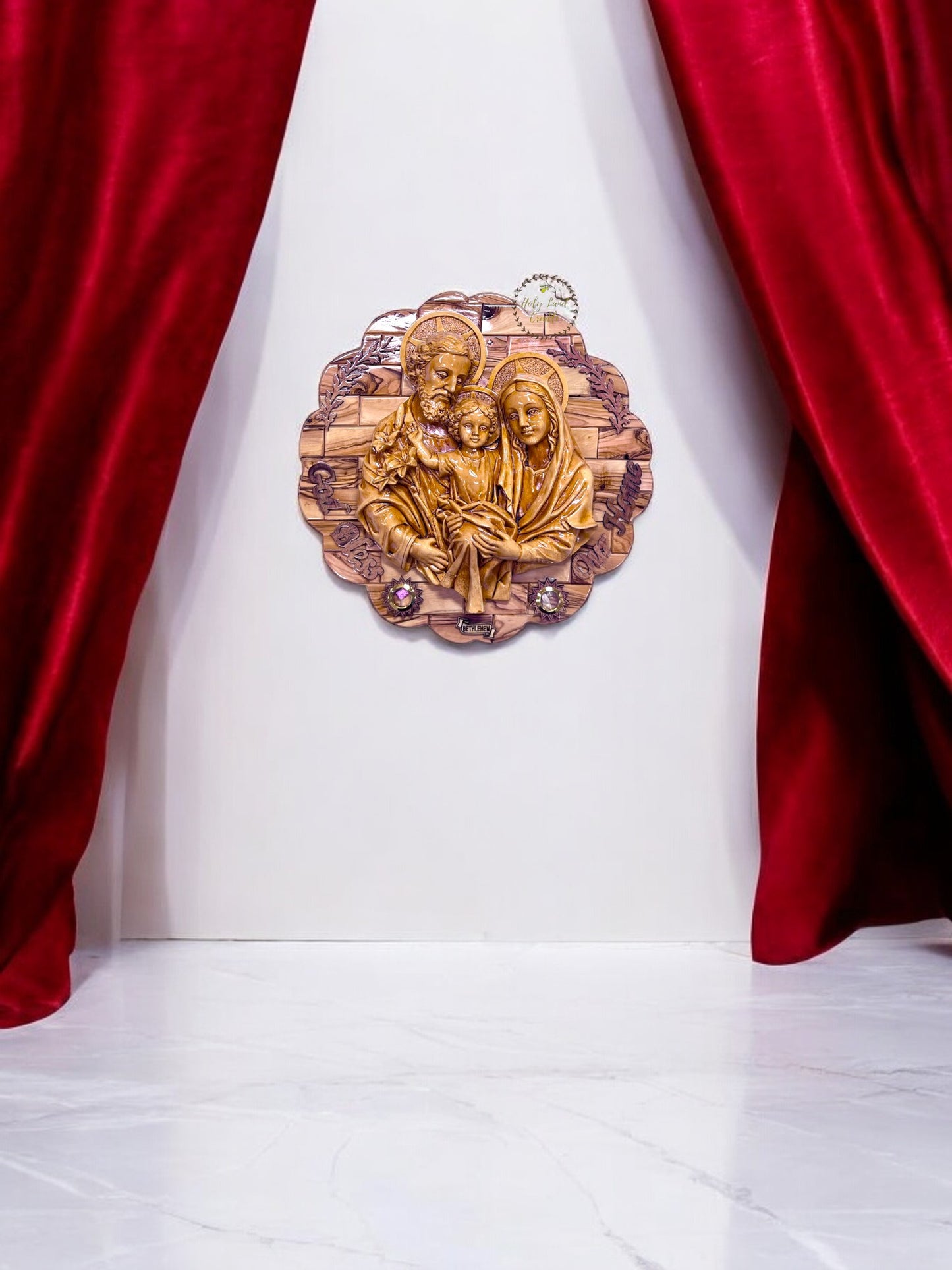 Olive Wood Holy Family
