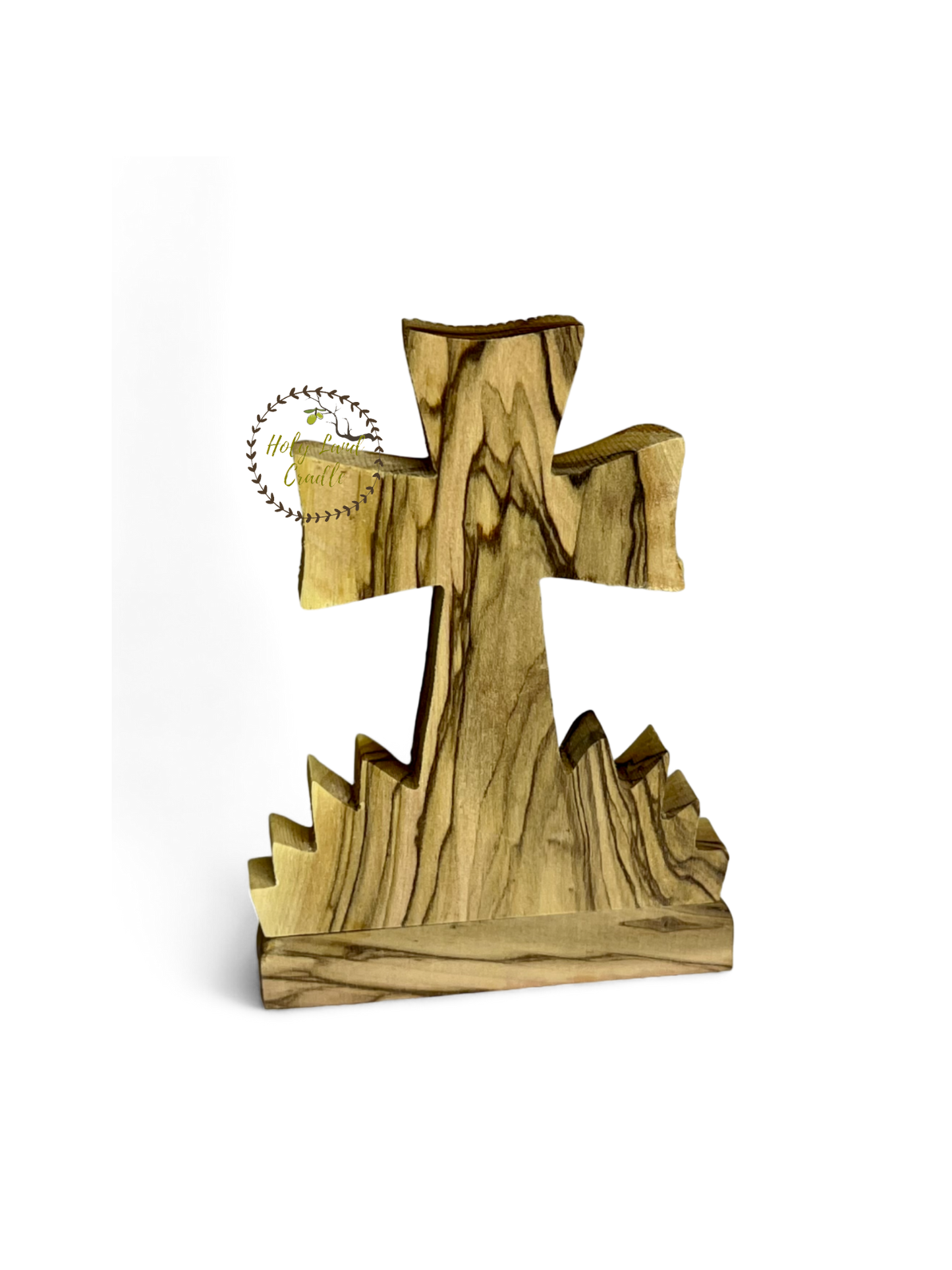 Olive Wood Cross With Silver Plated Corpus