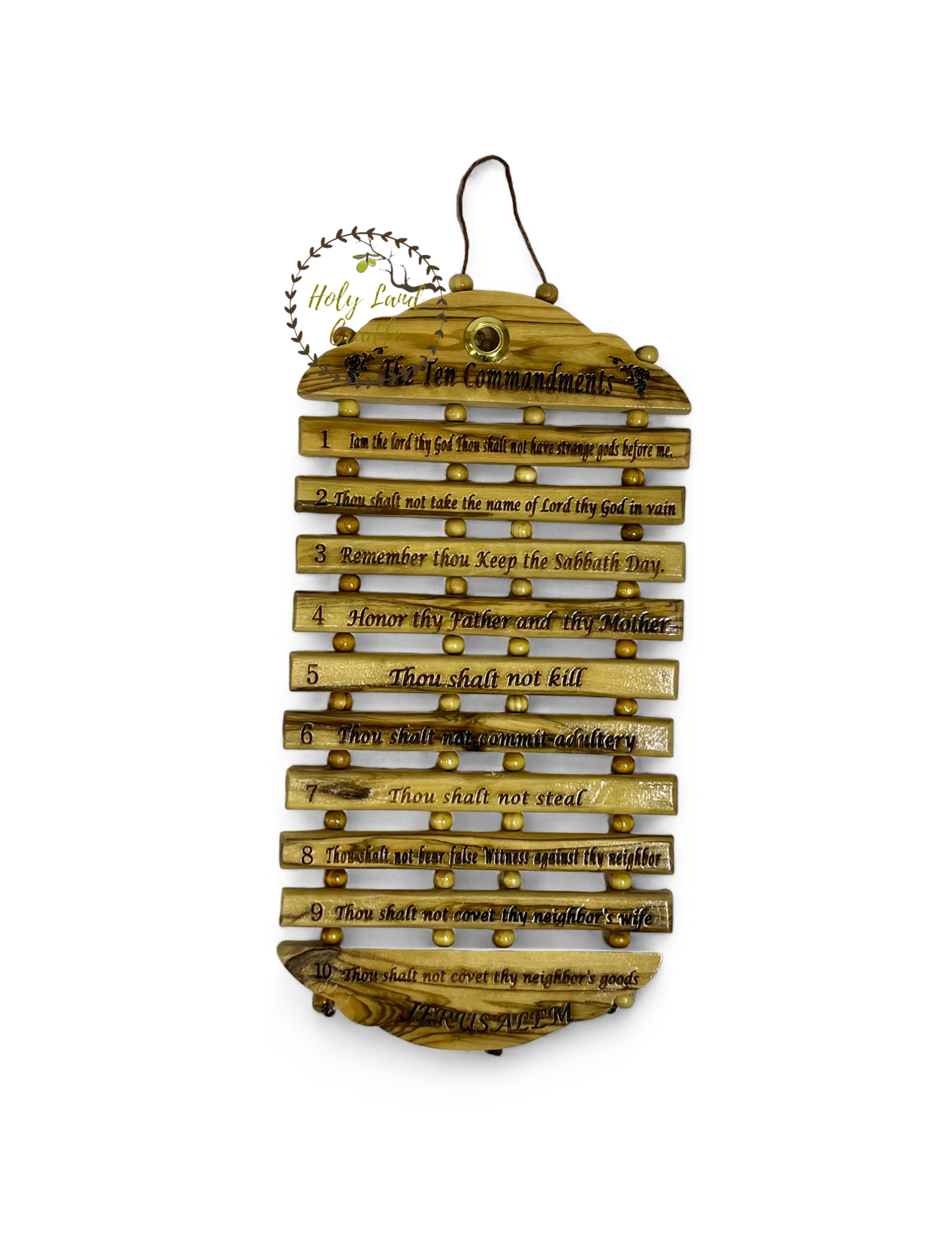 Olive Wood The Ten Commandments