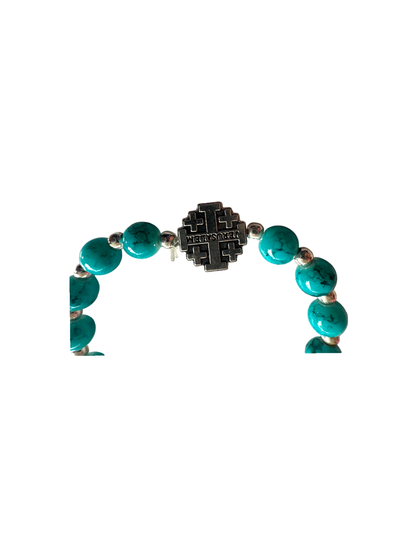 Turquoise Malachite Stone Beads Bracelet