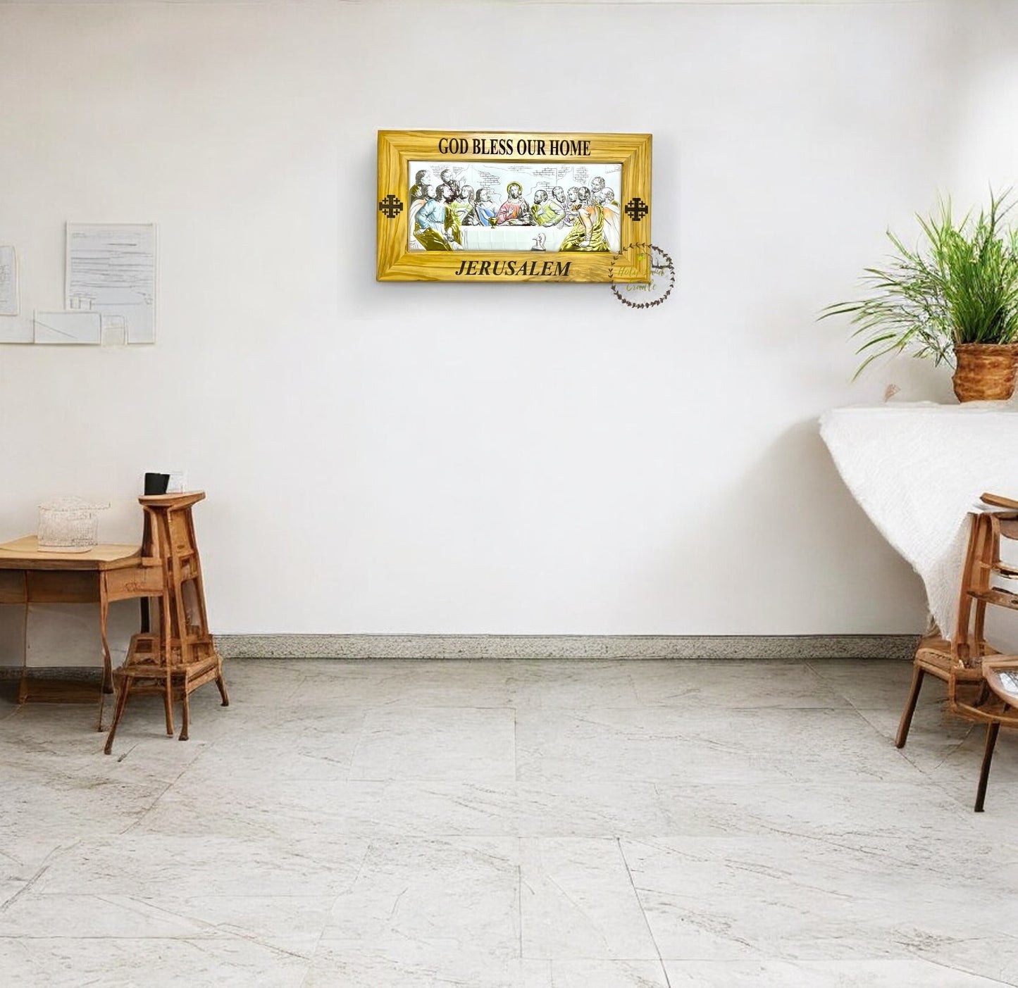 Olive Wood Last Supper Silver