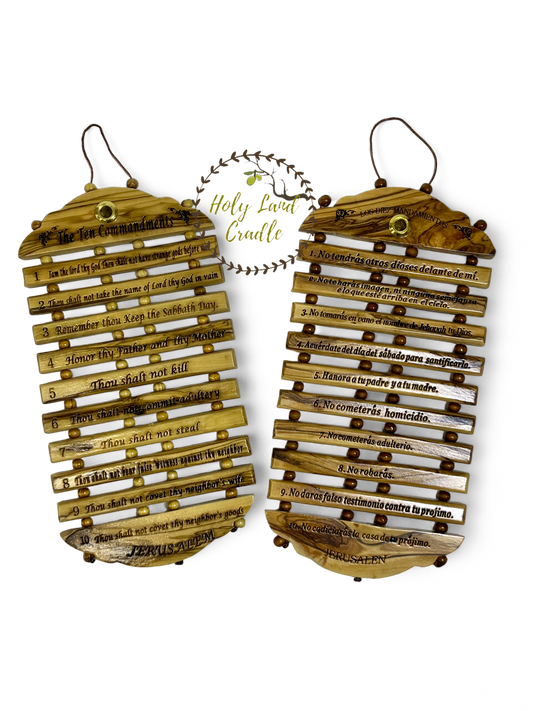 Olive Wood The Ten Commandments