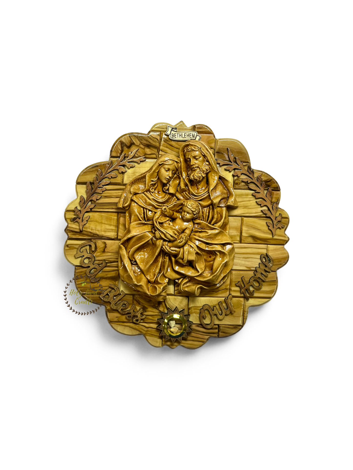 Olive Wood Holy Family