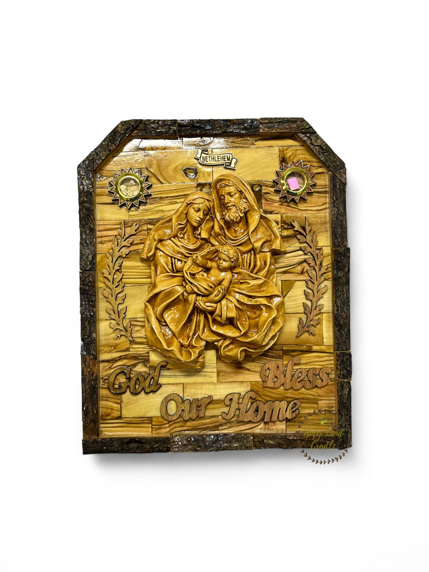 Olive Wood  Holy Family