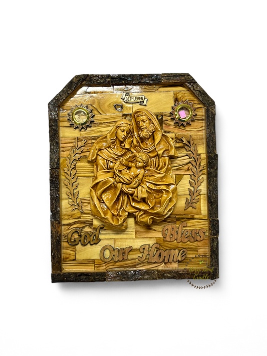 Olive Wood  Holy Family