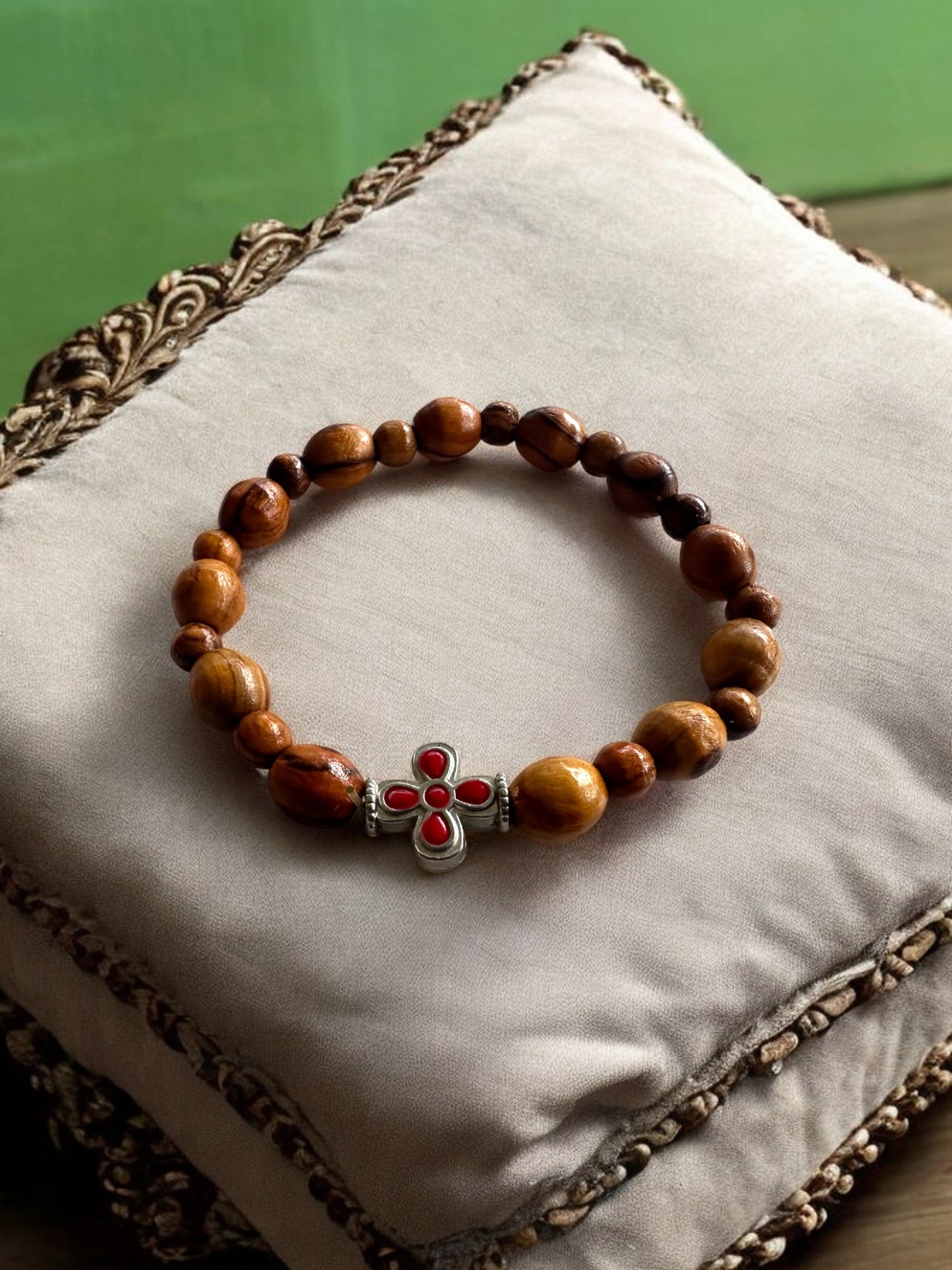 Olive Wood Beads Bracelet