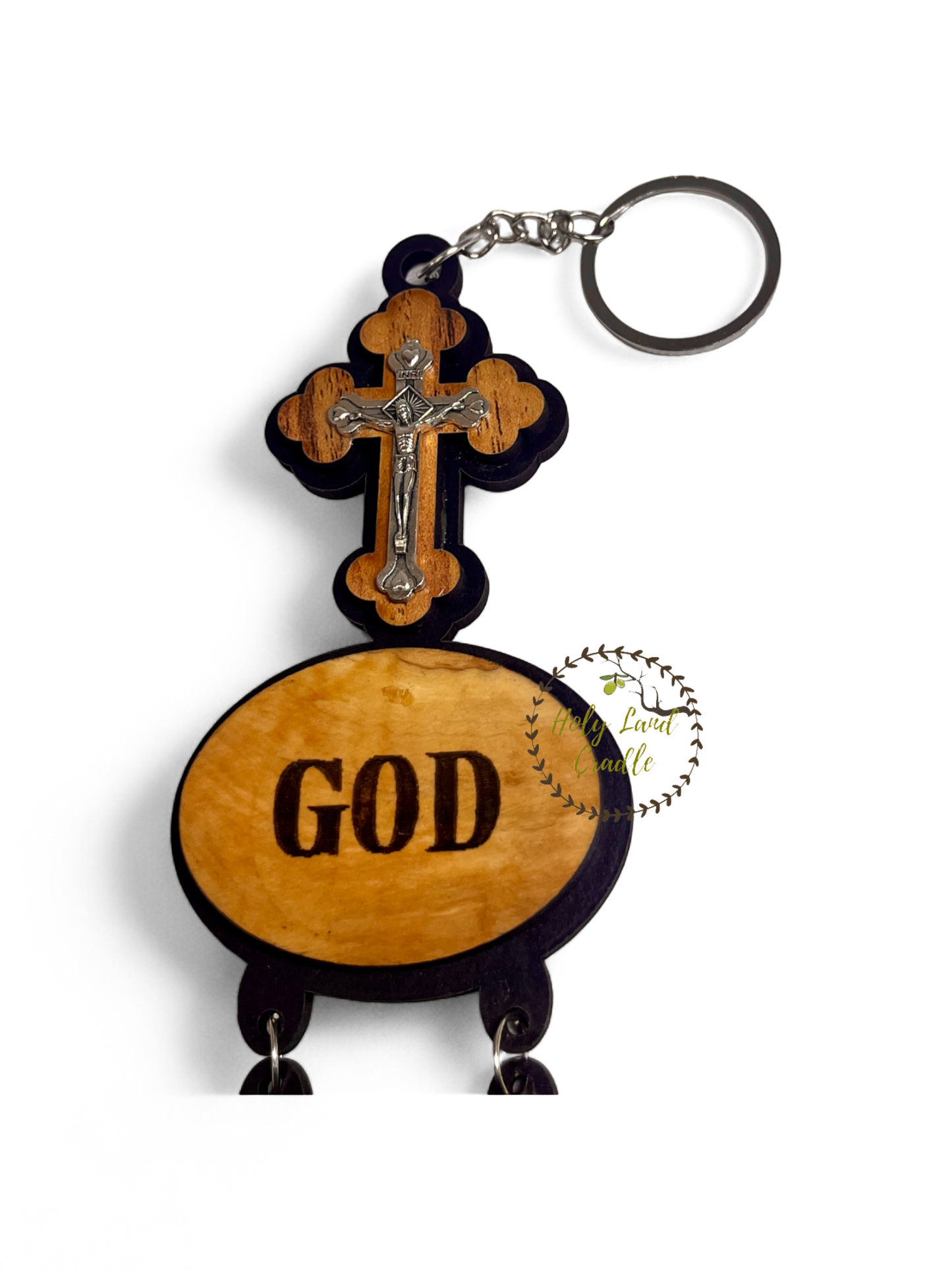 Olive wood  "God Bless Our Home"