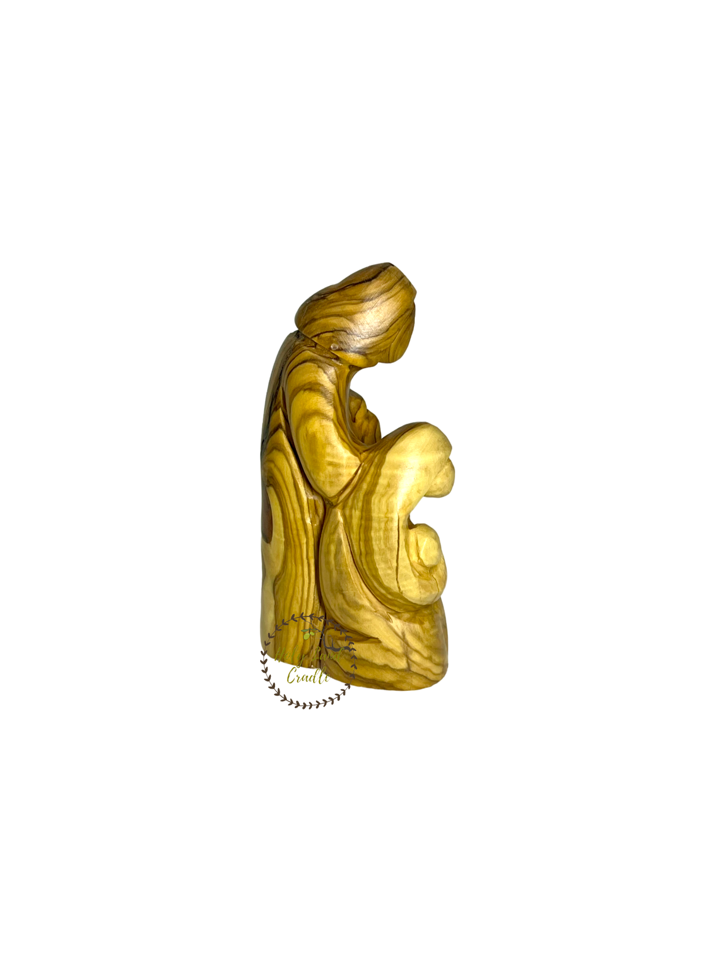 Olive Wood Abstract Holy Family Sitting