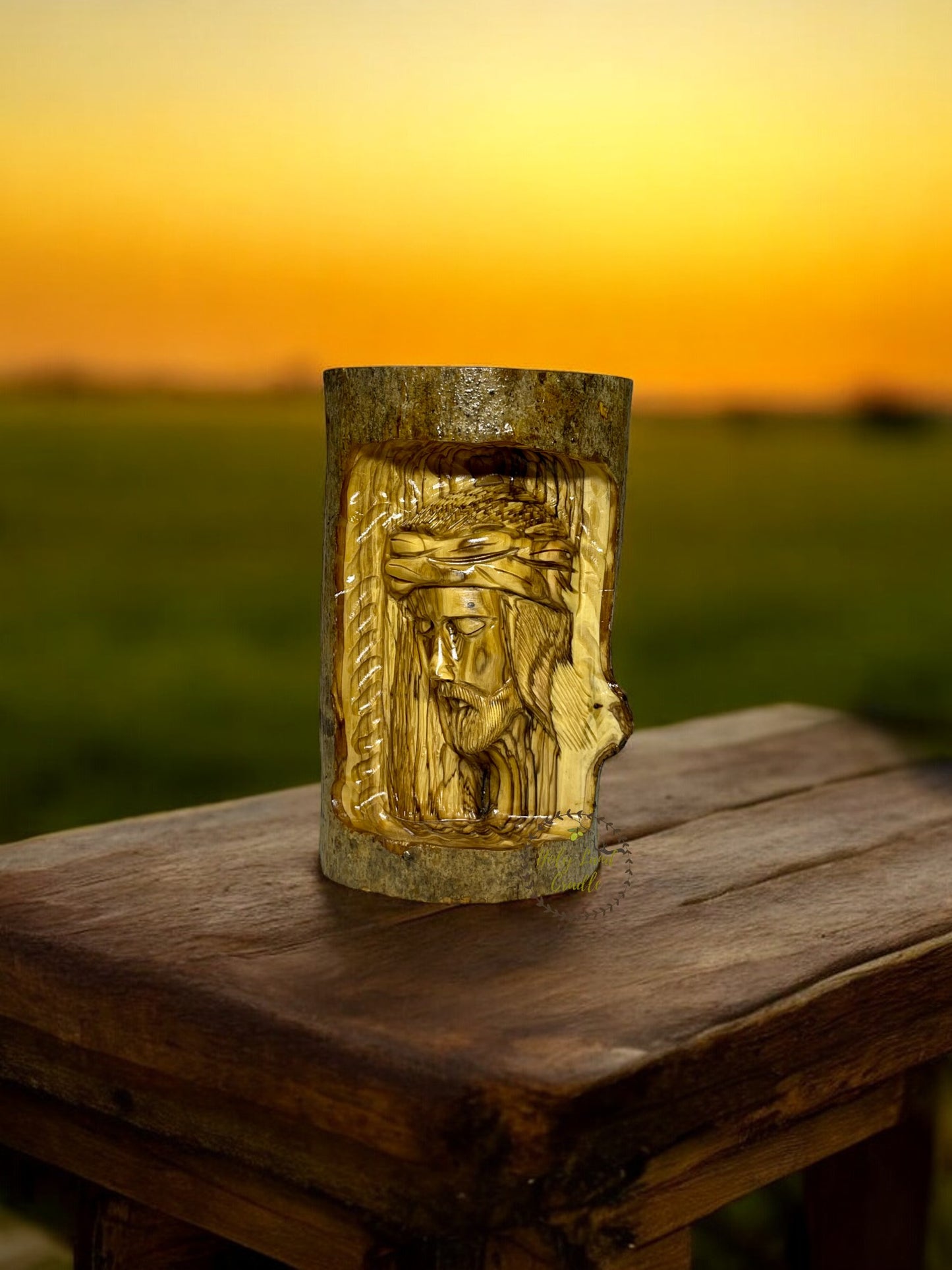 Olive Wood Jesus Face
