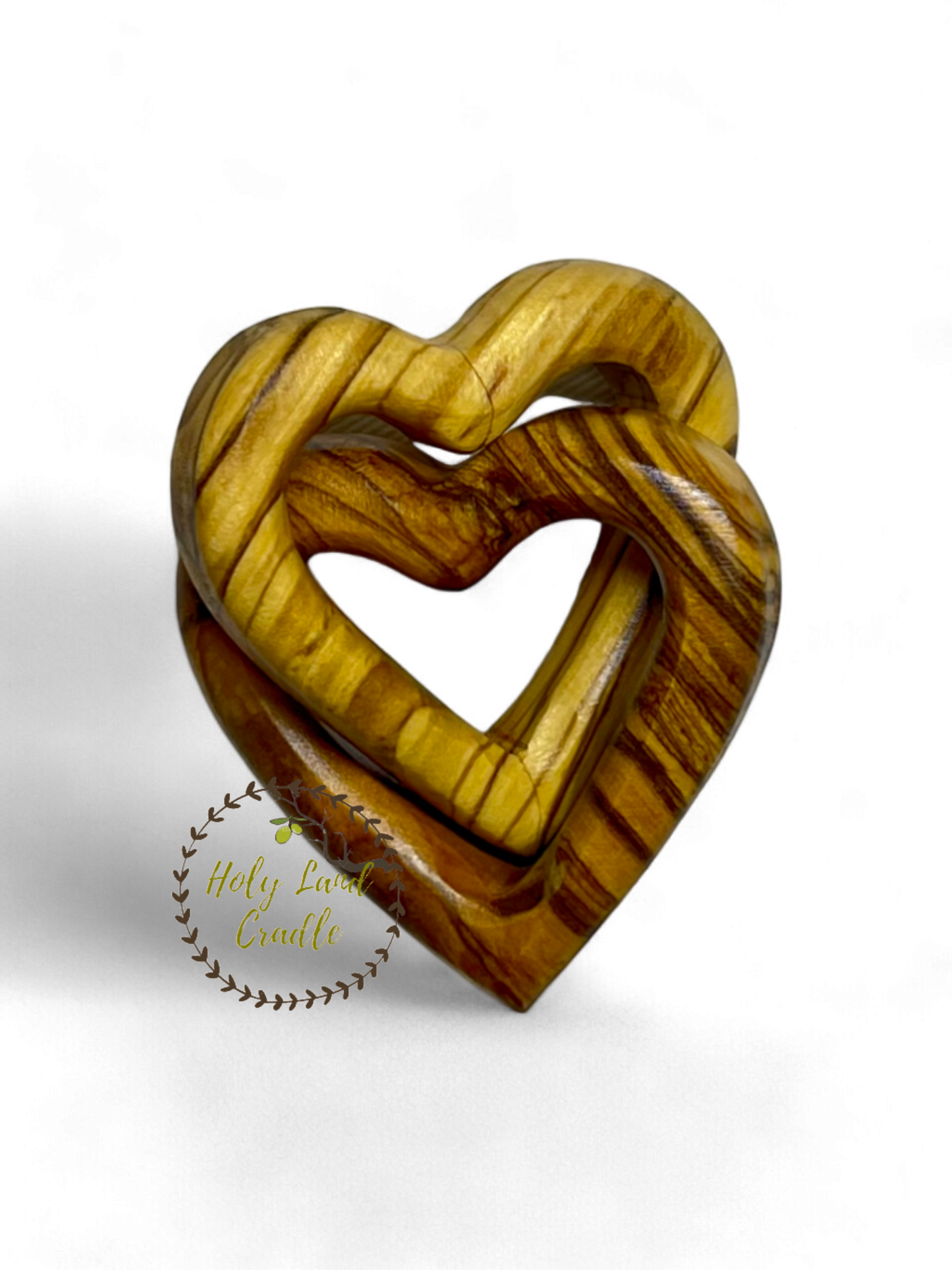 Olive Wood Connecting Hearts