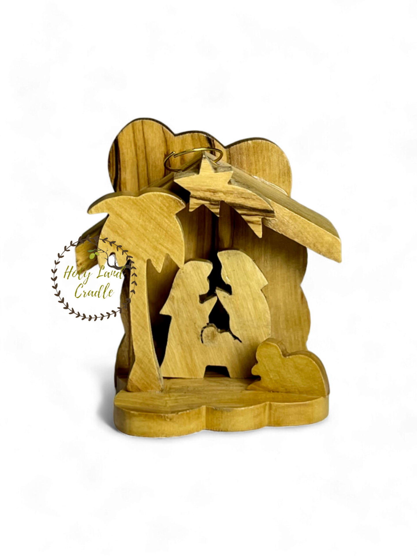 Olive Wood Ornament with Wall Curved